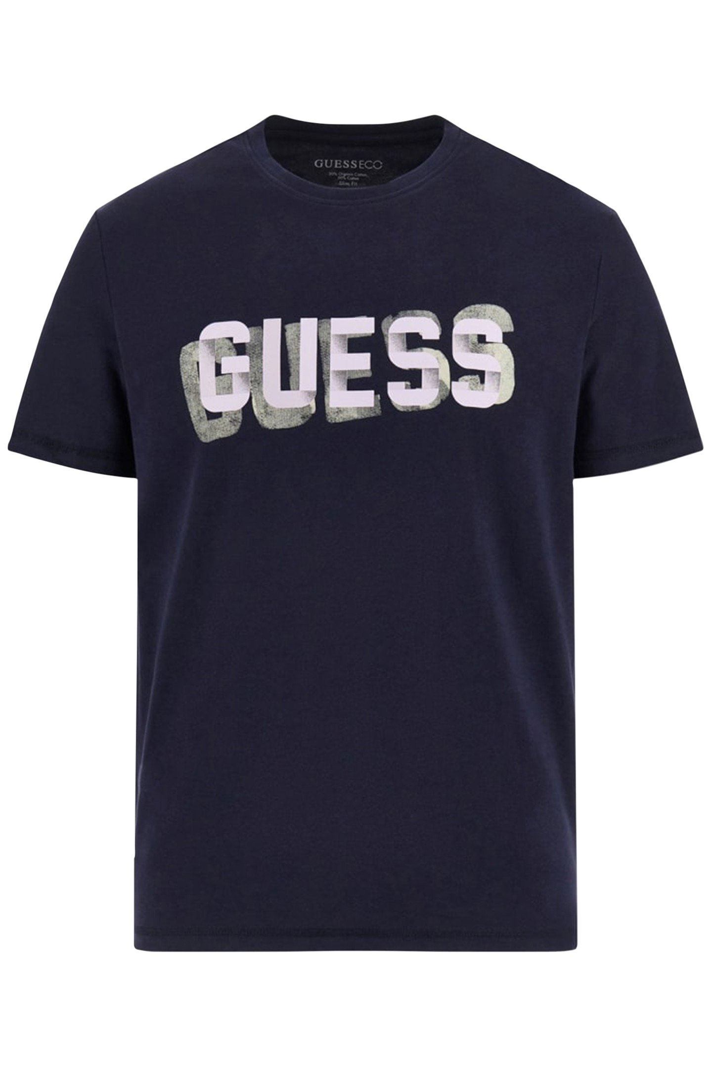 SS CN GUESS LOGO TEE SMART BLUE 4