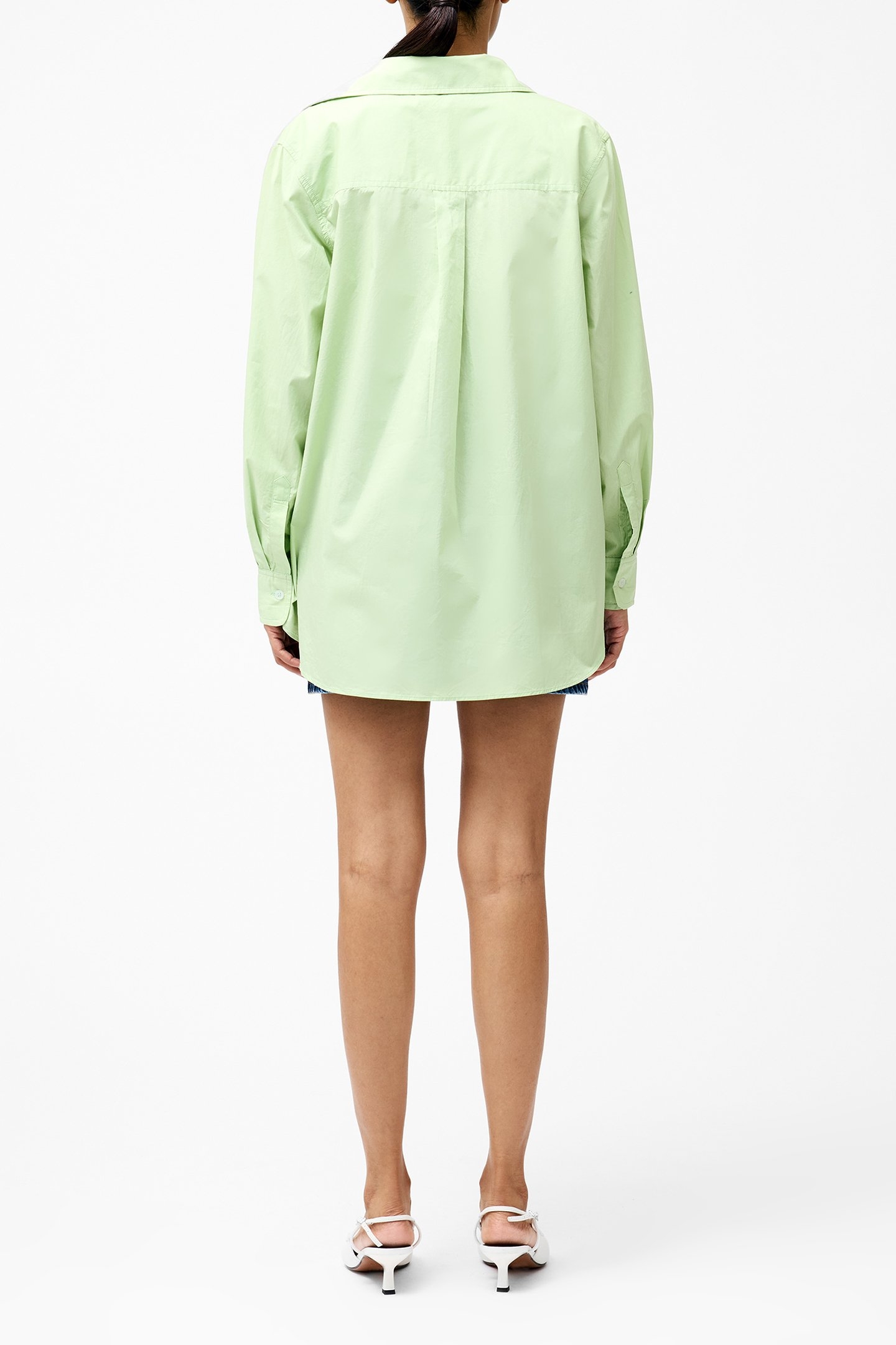 CAMBRIA COTTON LS BRODERIE SHI APPLE GREEN 2