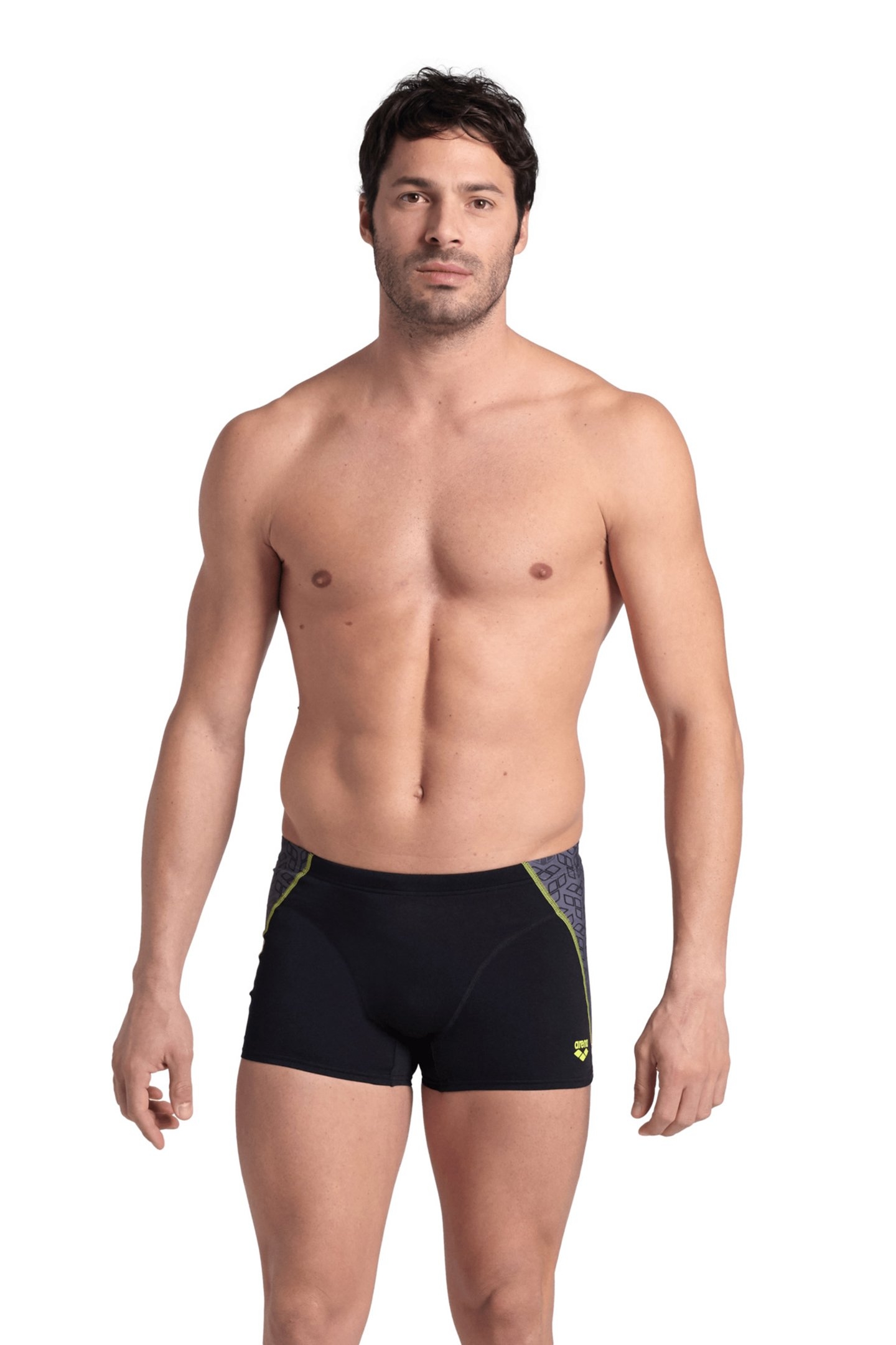 MEN'S ARENA CAMO KIKKO SWIM SHORT BLACK BLACK MULTI 1