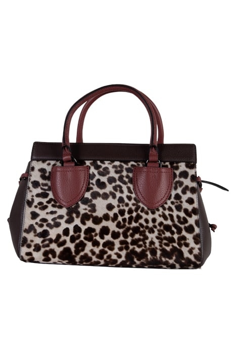 ANIMAL MIXED FABRIC HANDBAG 4