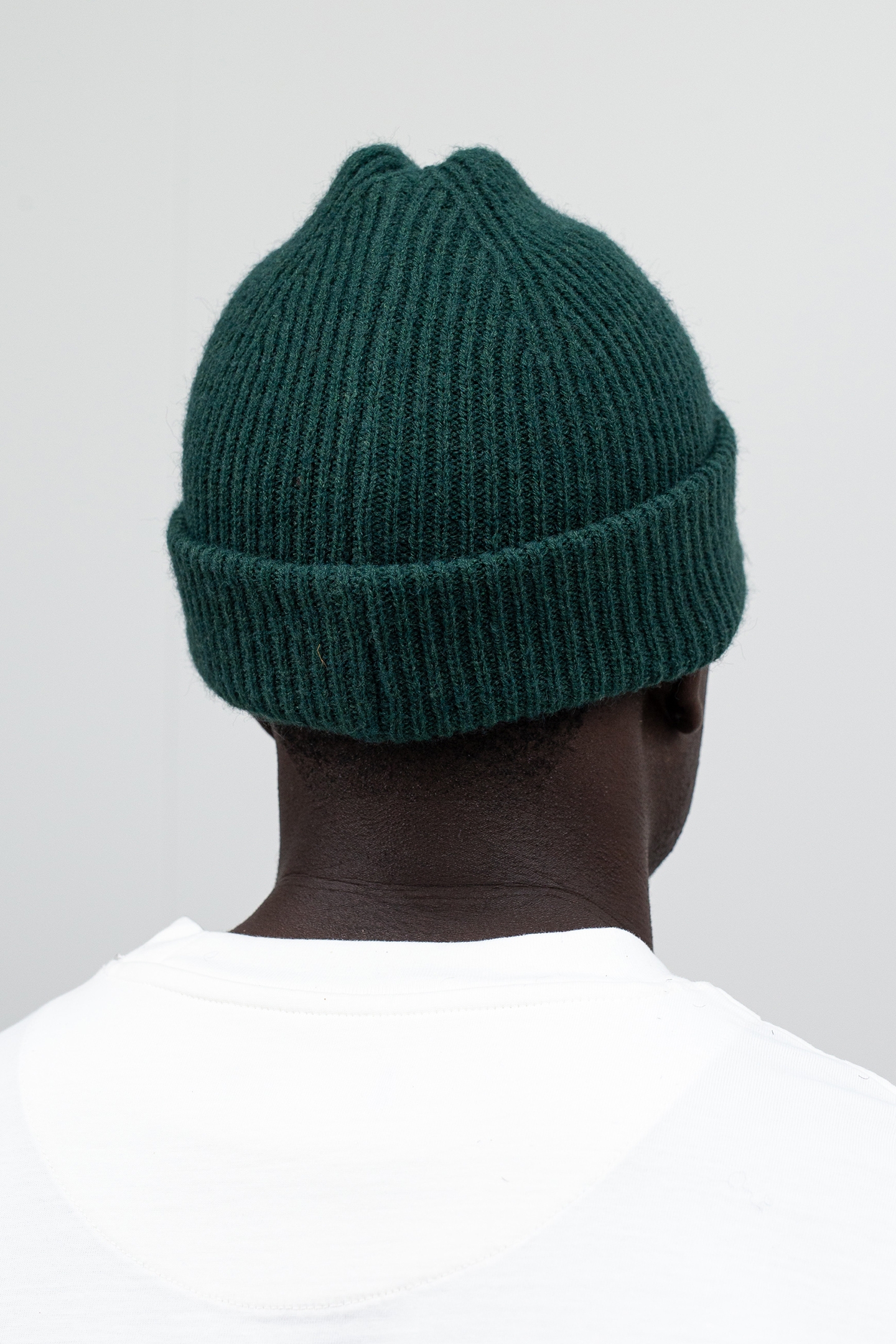 ARMY WOOL HOOK BEANIE JET GREEN 3