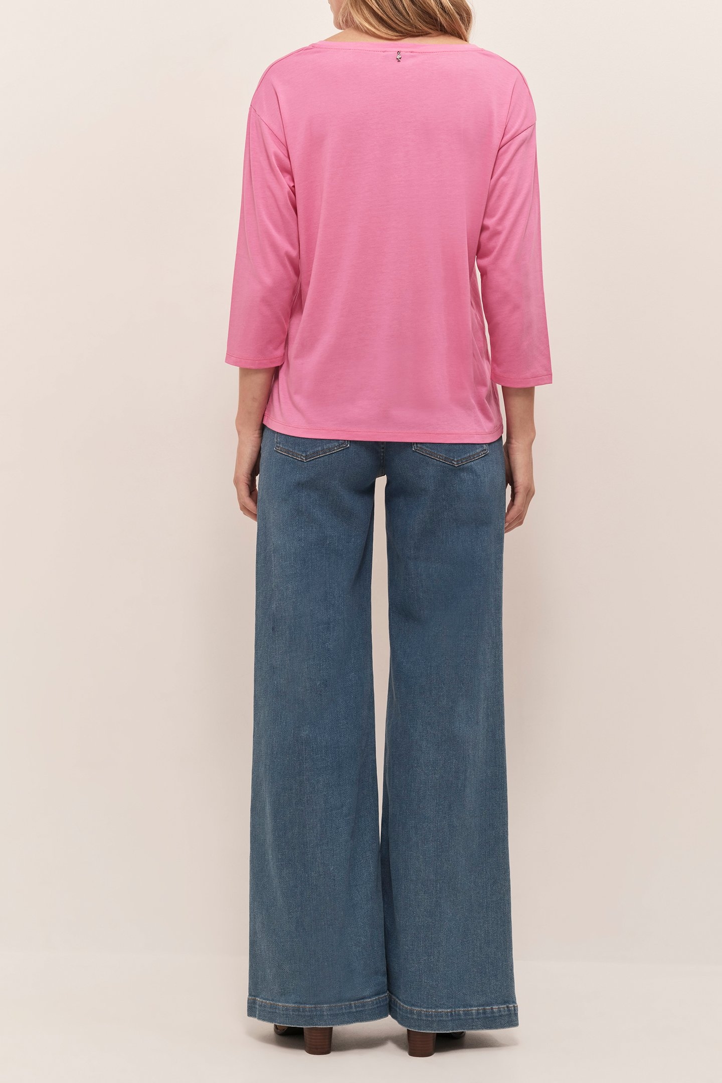 MEZZO - FUCHSIA WOMEN'S T-SHIRT WITH RED HEART DESIGN FOR PI 2