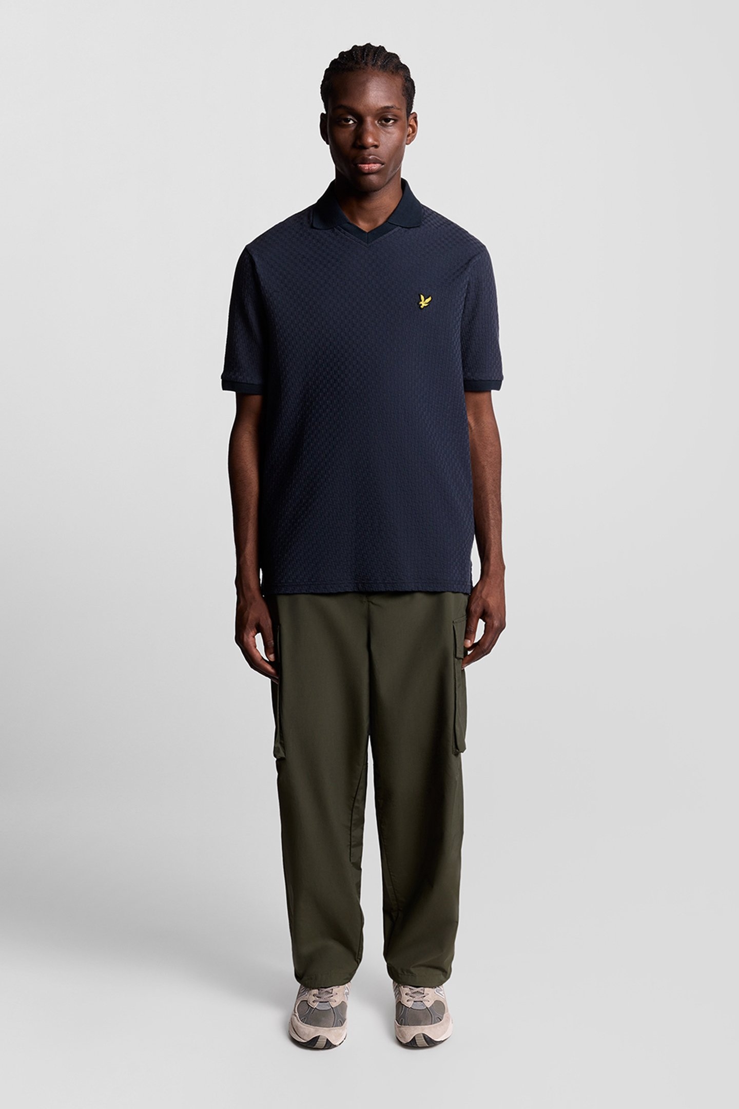 FOOTBALL COLLAR POLO SHIRT DARK NAVY 3