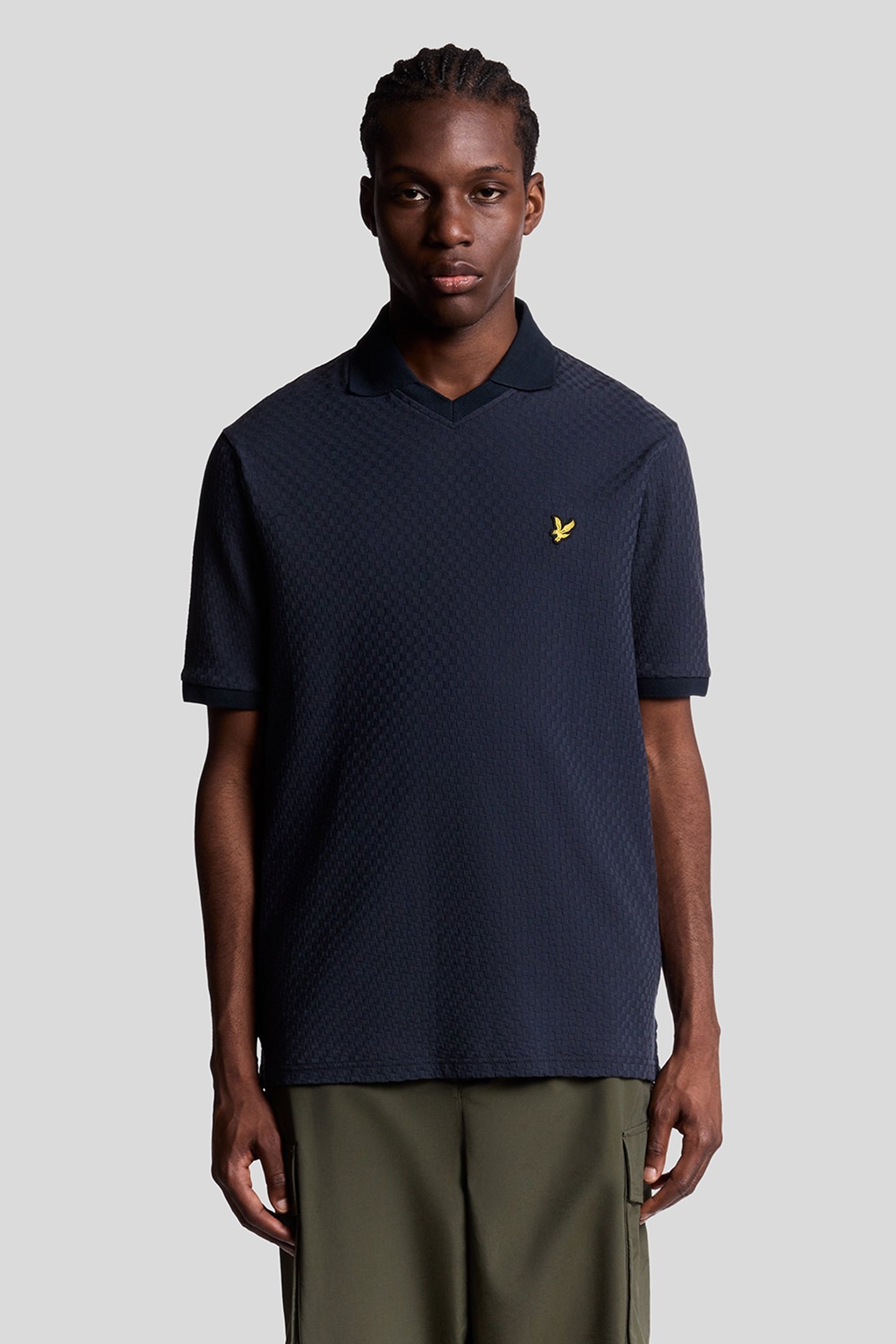 FOOTBALL COLLAR POLO SHIRT DARK NAVY 1