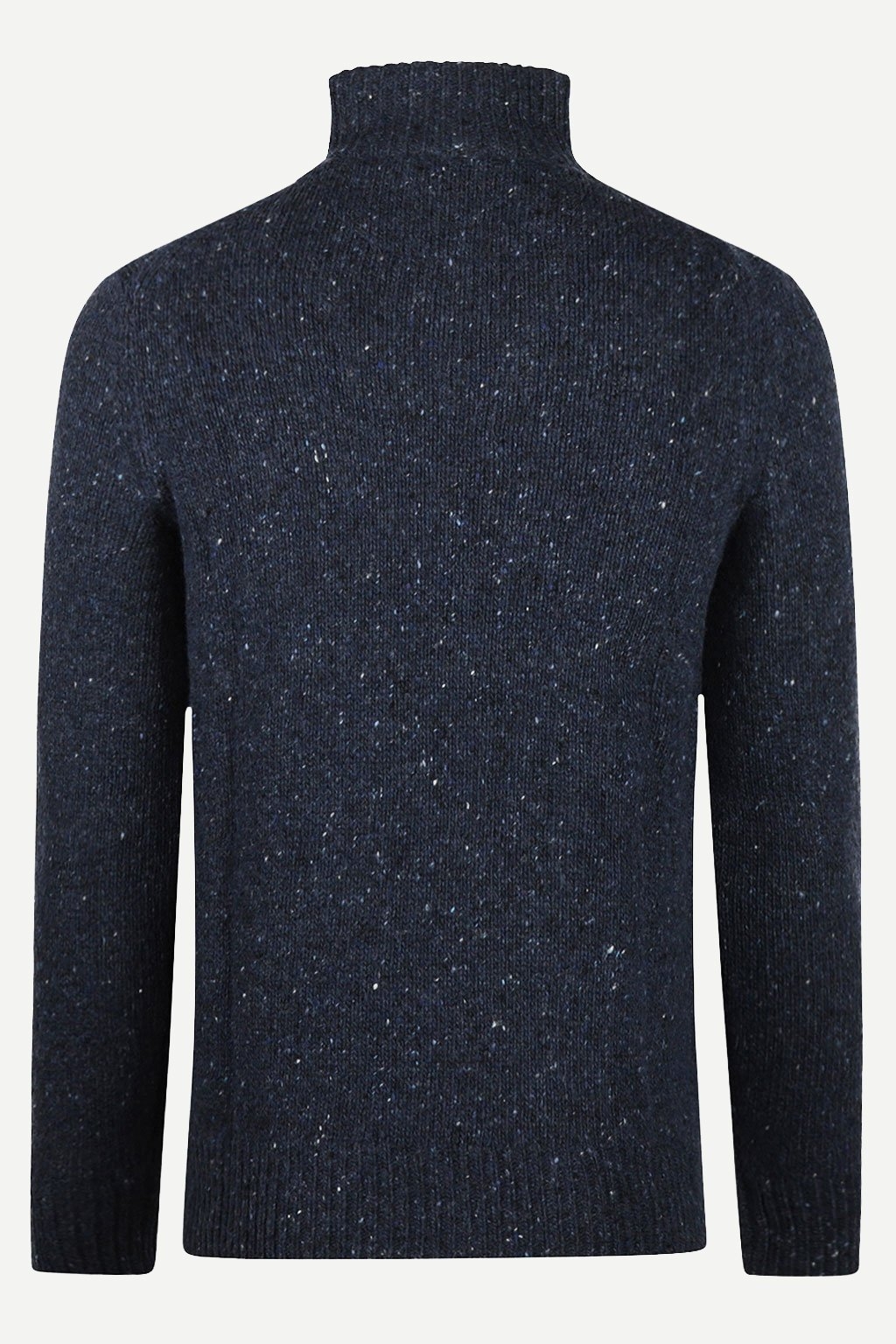 ZIP MOCK FISHERMANS SWEATER NAVY 2