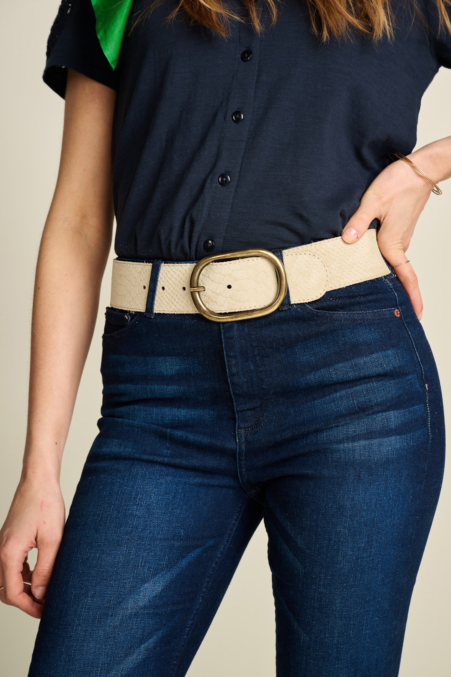 BELT - OLIVIA SUEDE ECRU 2