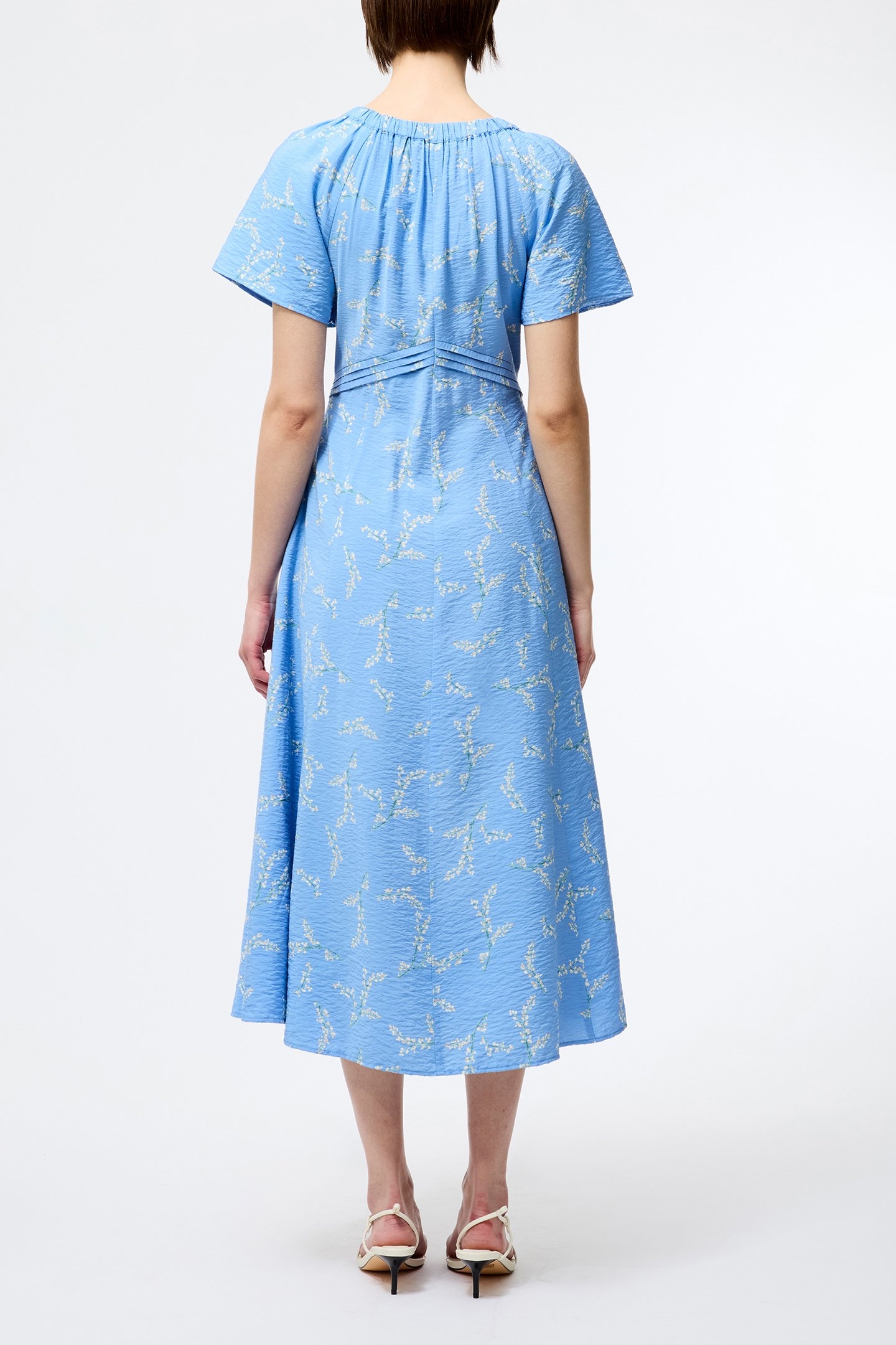 DANIELLA FARON DRAPE V NK MIDI CORNFLOWER MULTI 2