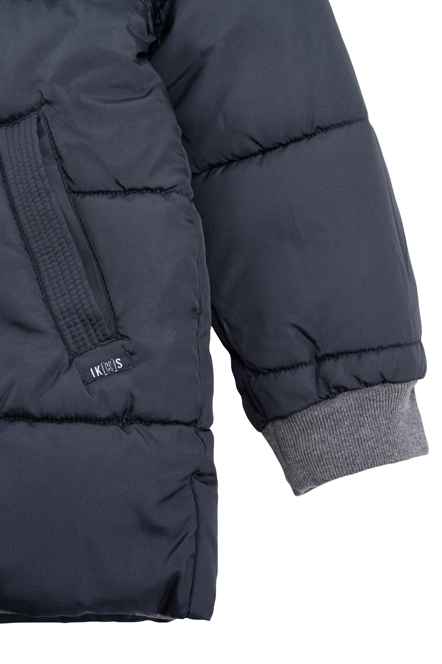 REVERSIBLE LIGHT AND DARK GREY QUILTED PARKA FOR BOYS 6