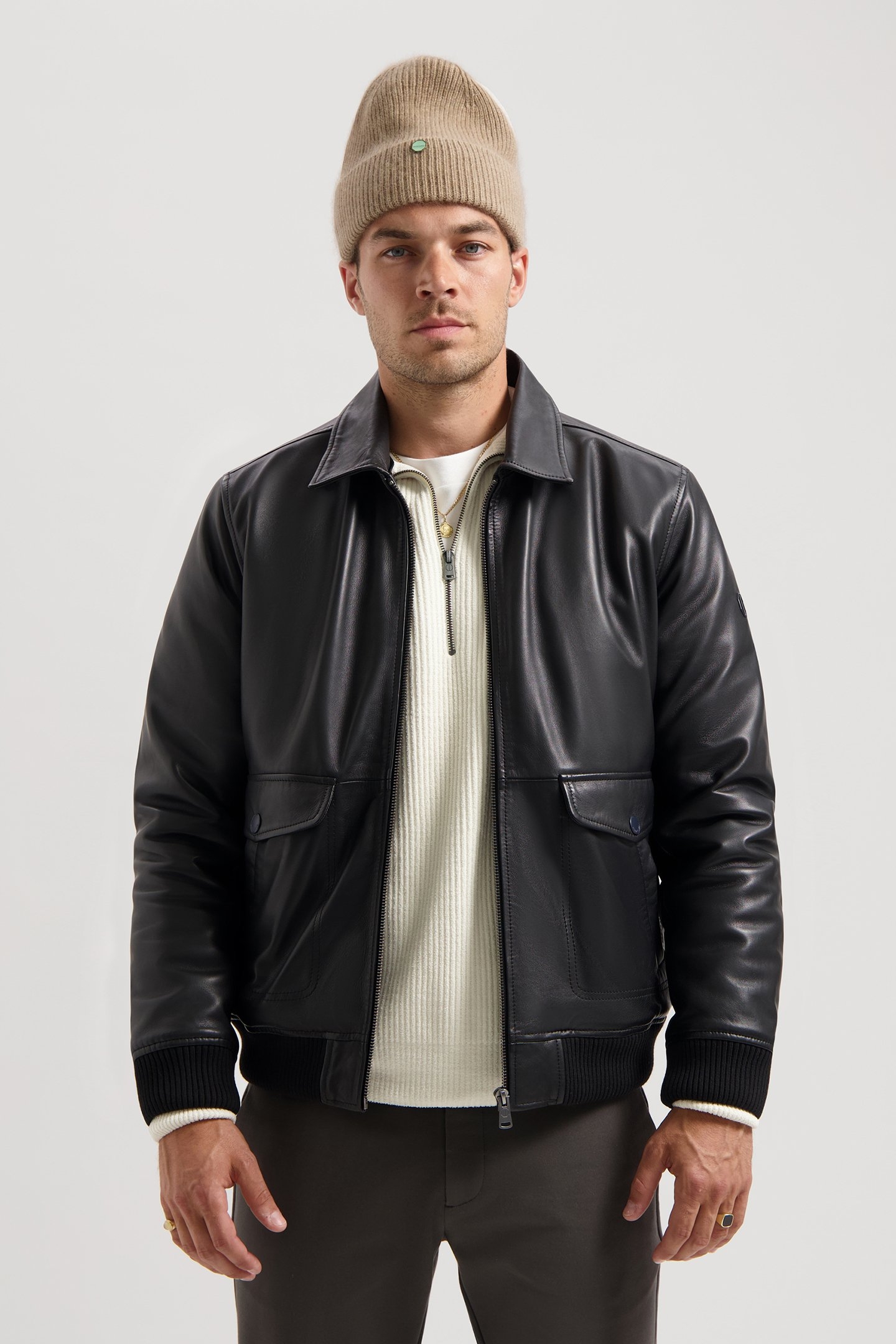 DS_JACK LEATHER JACKET BLACK 1