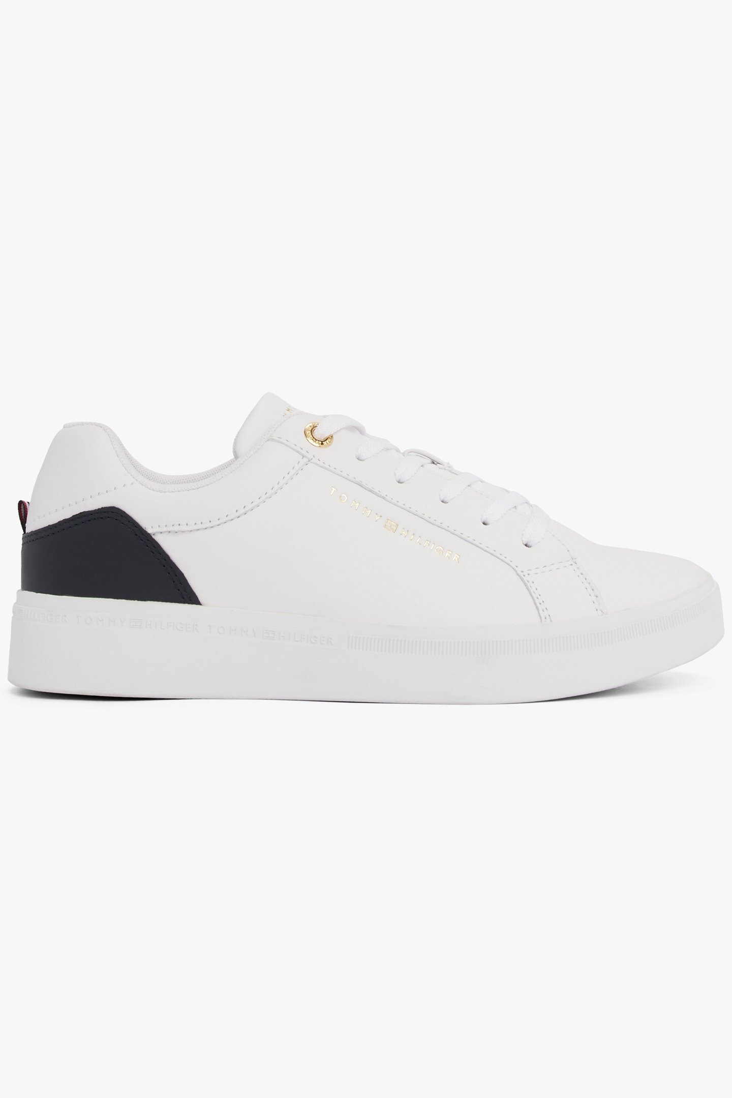 ELEVATED ESSENTIAL LEATHER SNEAKER WHITE 1