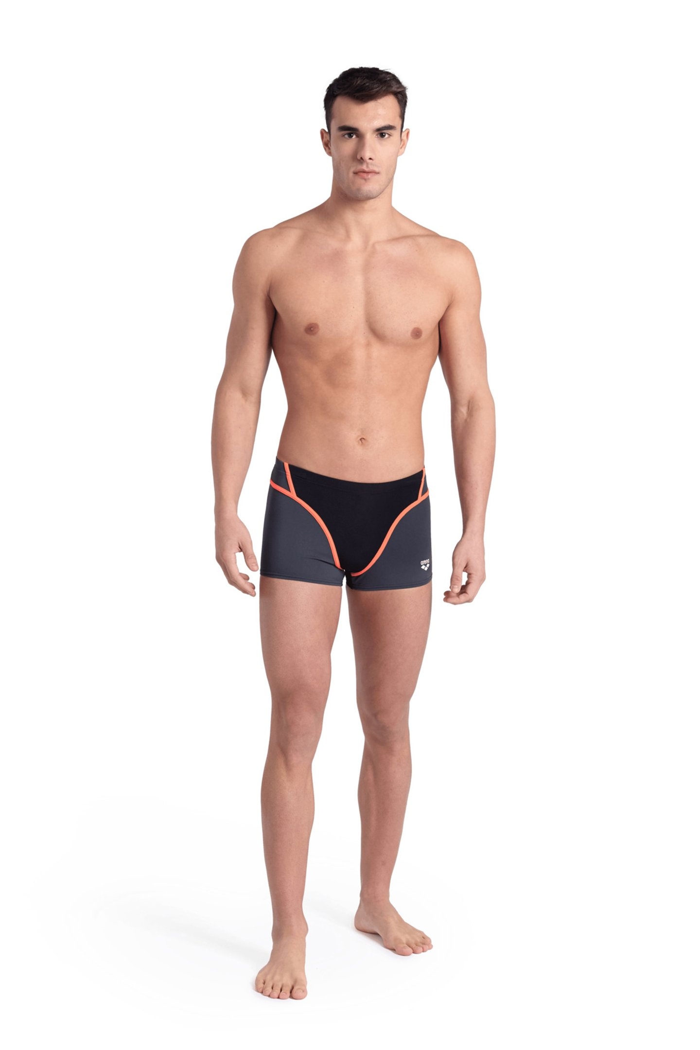 MEN'S ARENA ICONS SWIM SHORT PANEL ASPHALT BLACK WHITE BRIGH 3