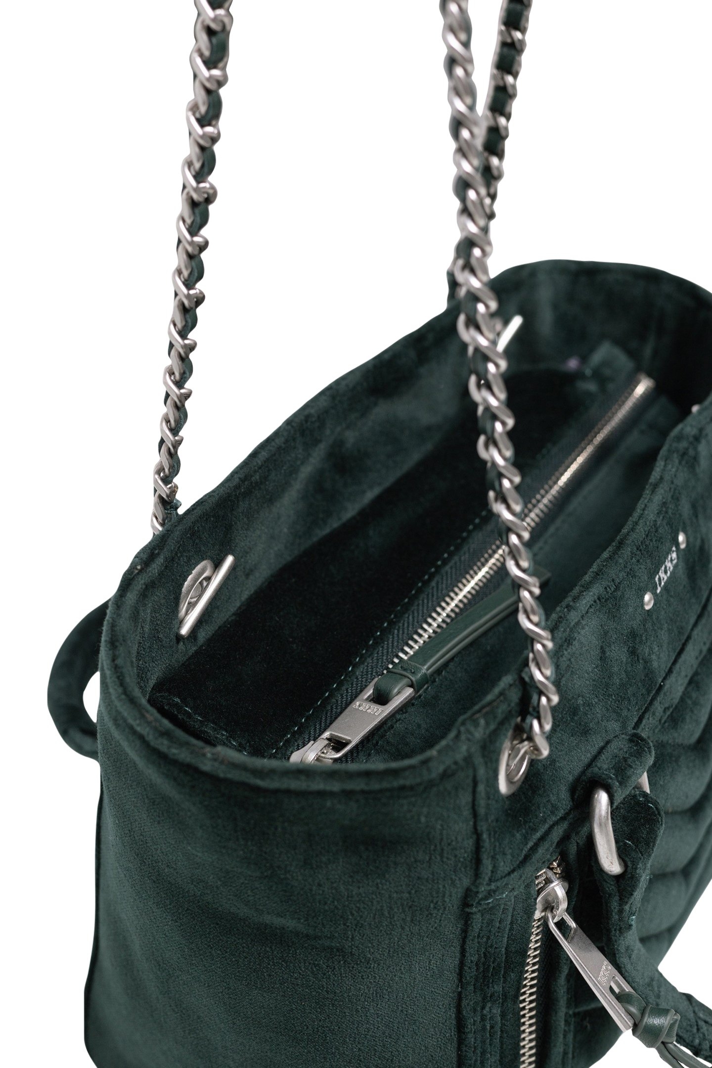 BAG 1440 GREEN VELVET SIZE SMALL 4