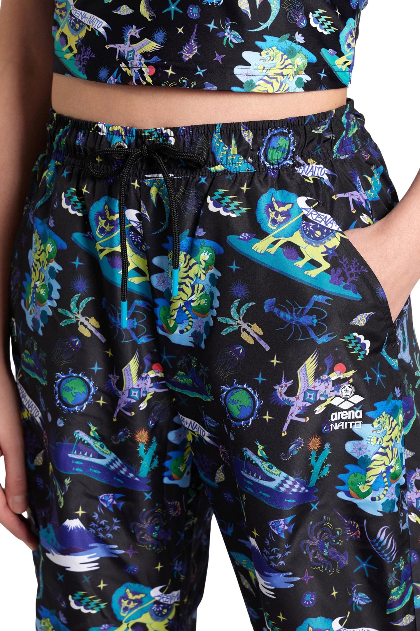 WOMEN'S ARENA FUN PLANET PANT BLACK MULTI 4