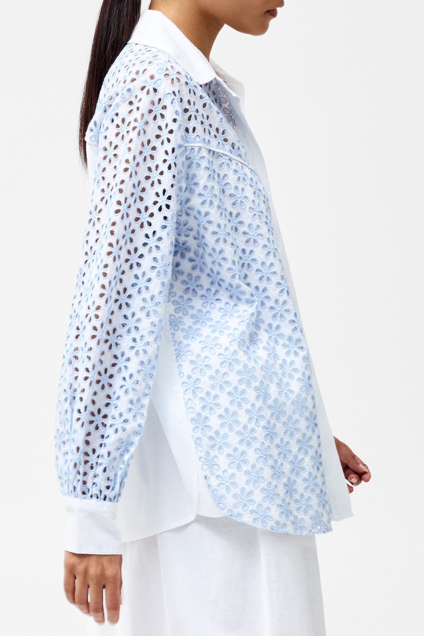 GALINA COTTON EMBROIDERED SHIR SKY BLUE 2