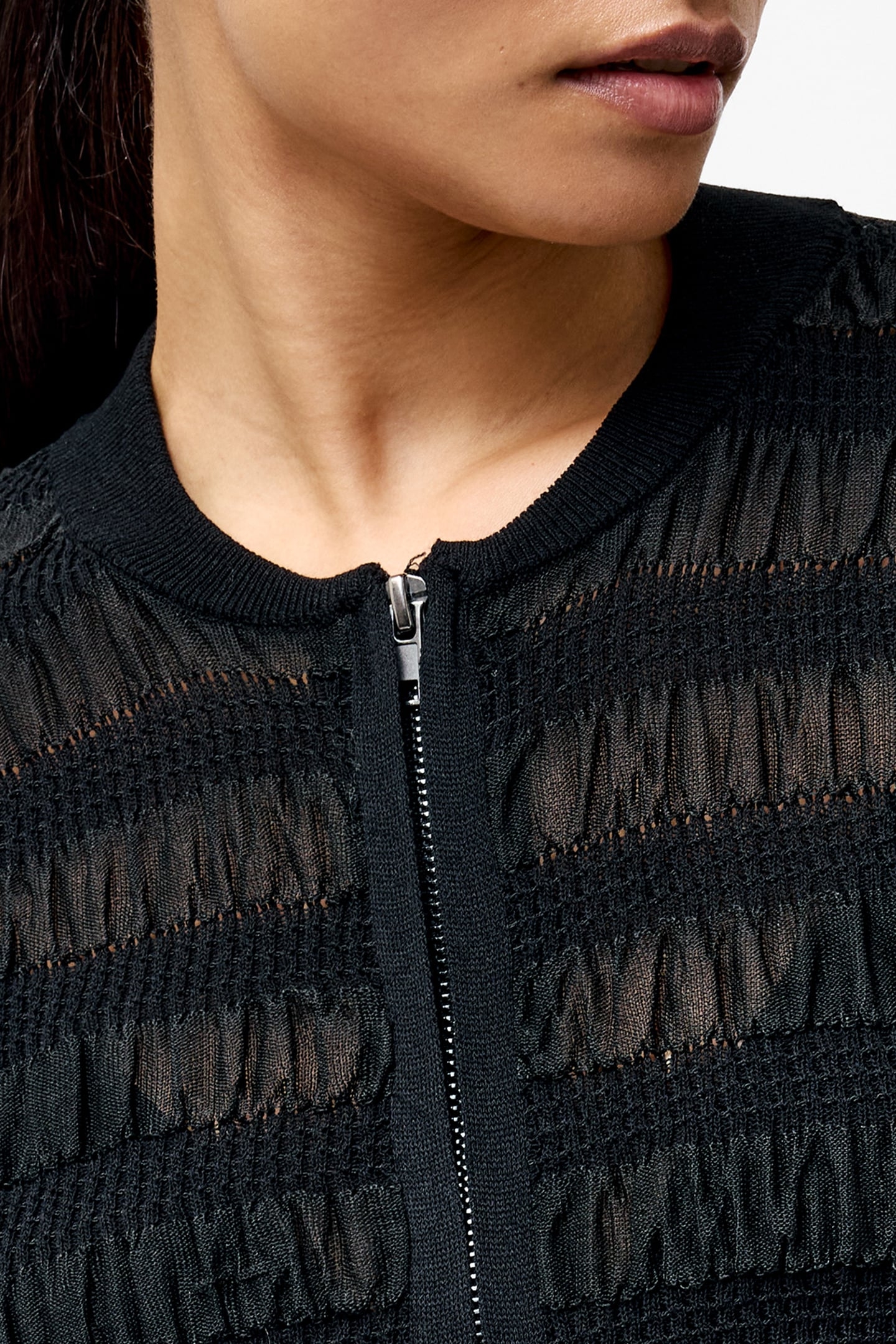 MELBA TEXTURED L/S CARDIGAN BLACK 4