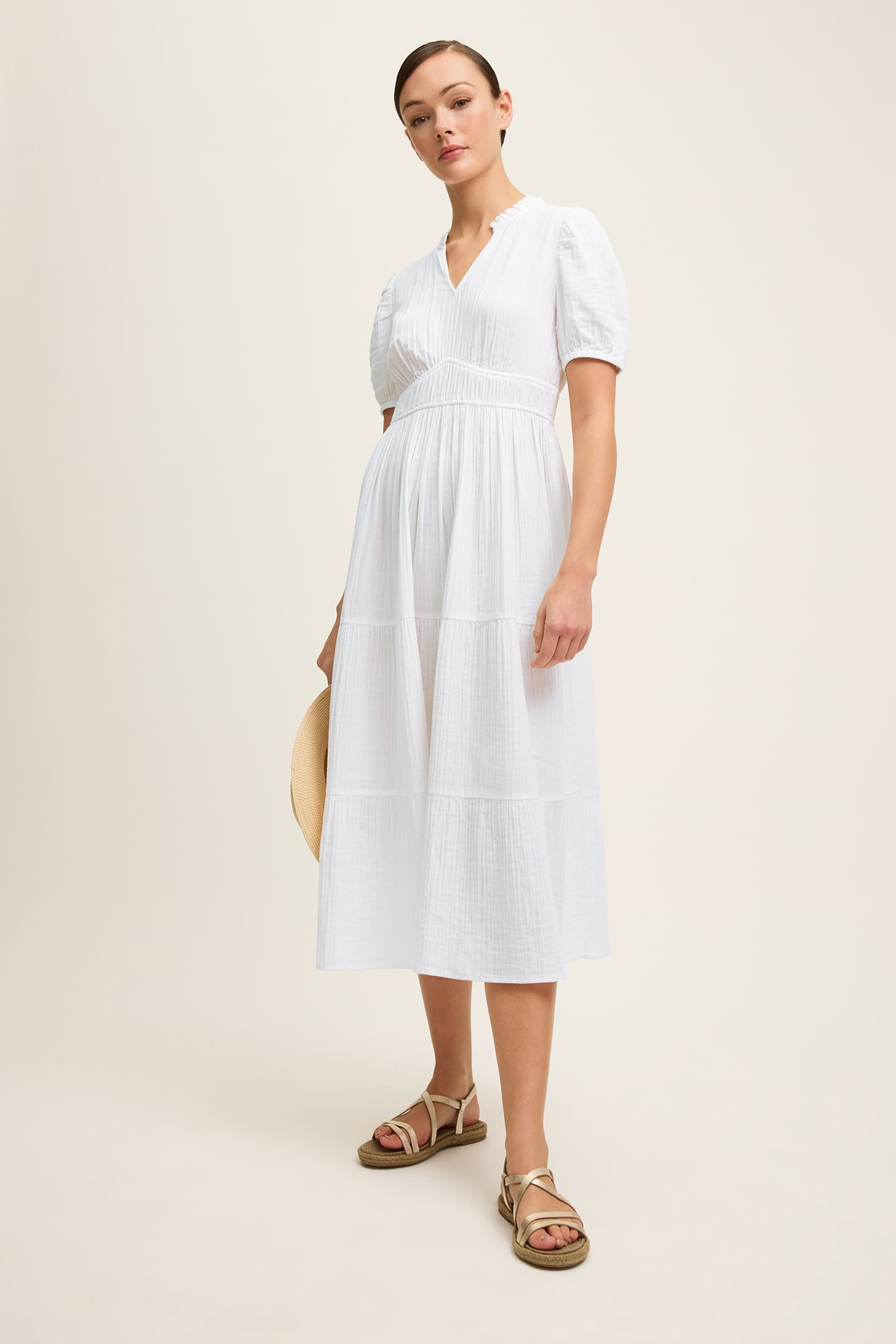 DR FELICITY GAUZE DRESS WHITE 1