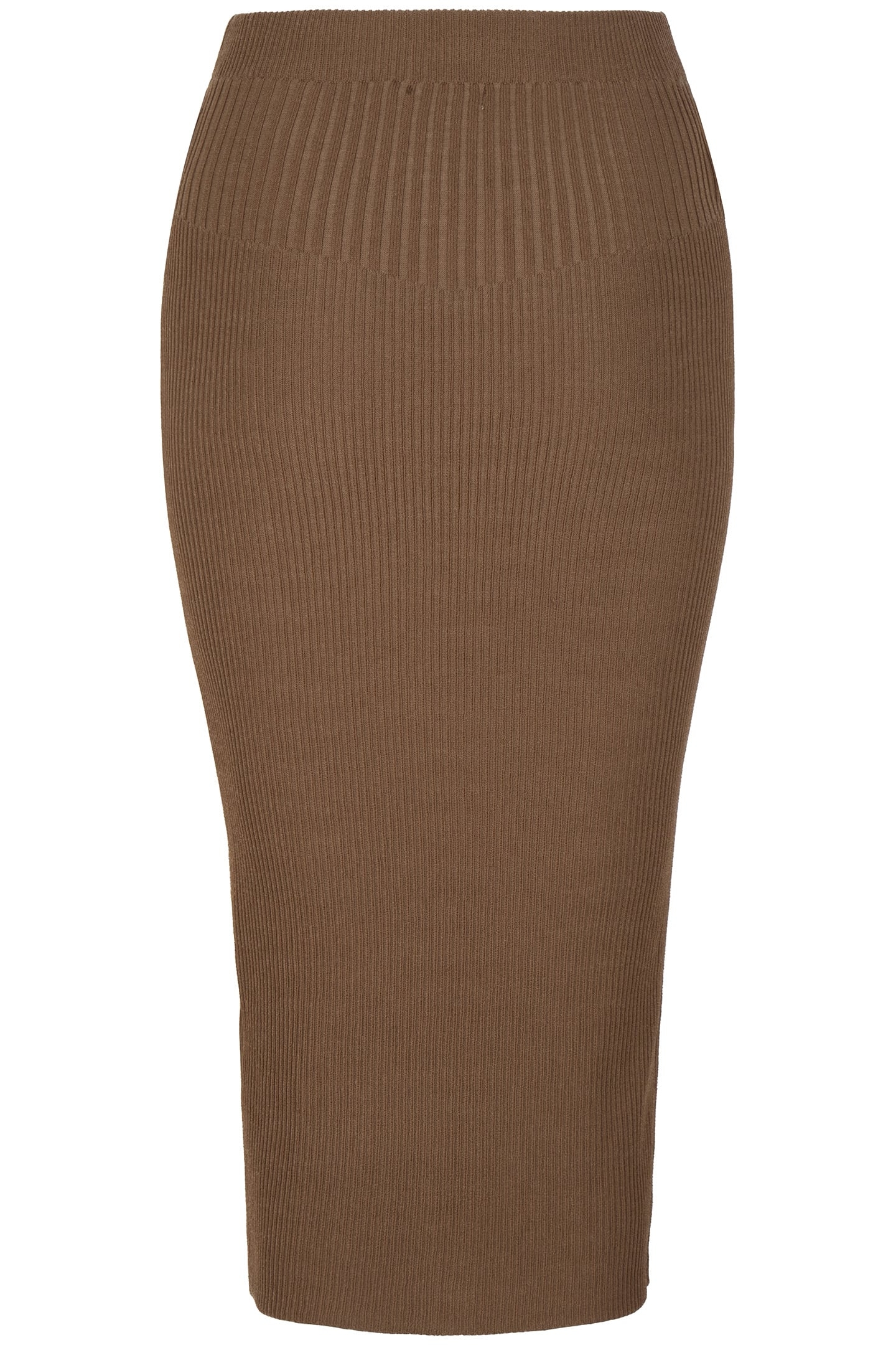 SKIRT KNITTED MIXED RIB ARMY GREEN 4