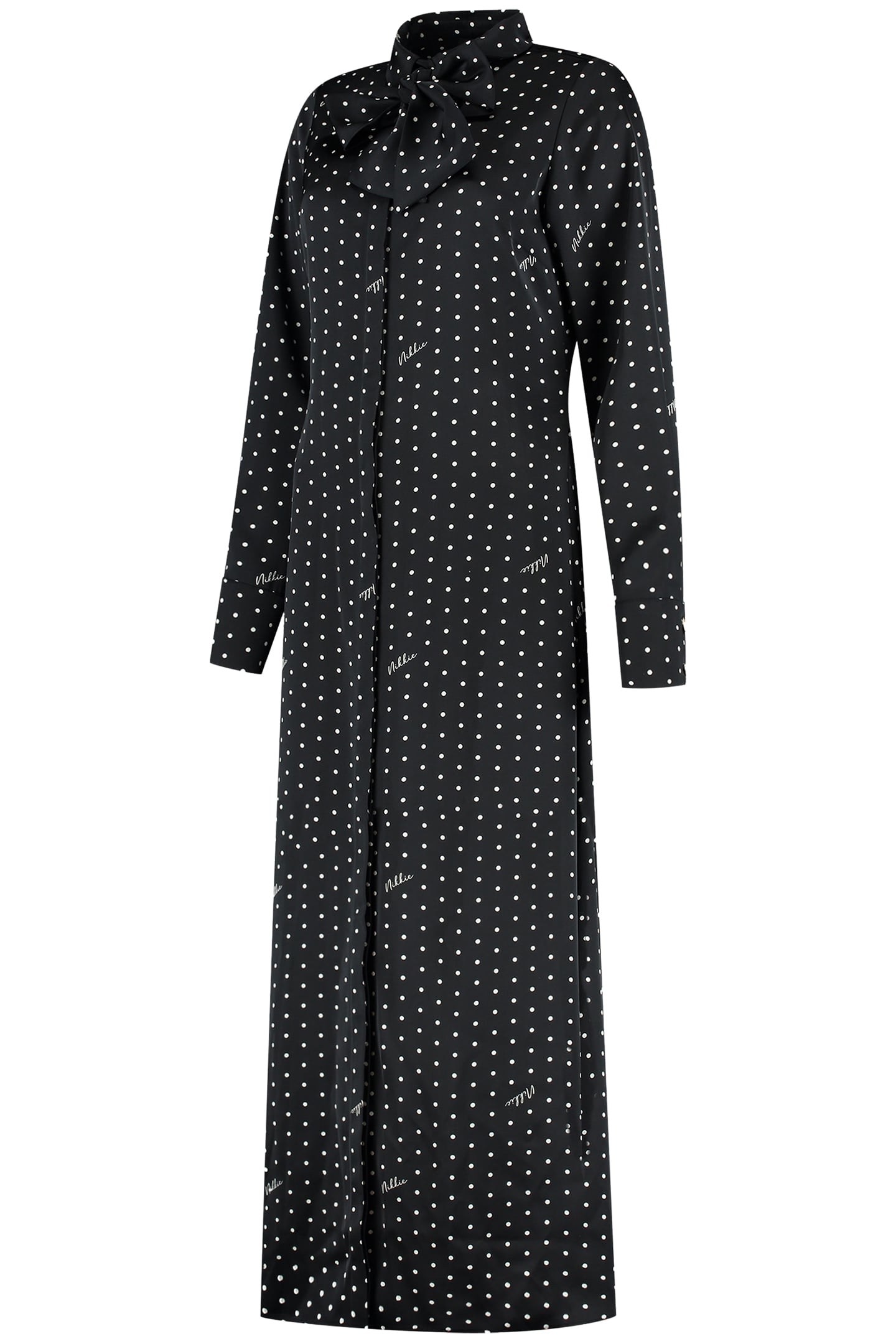 HALYCH SATIN MAXI DRESS BLACK 4