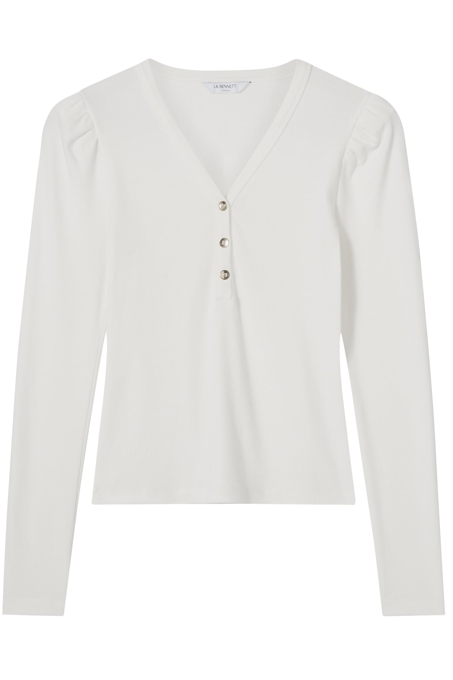 TJ CARLA RIB JERSEY TOP IVORY 3