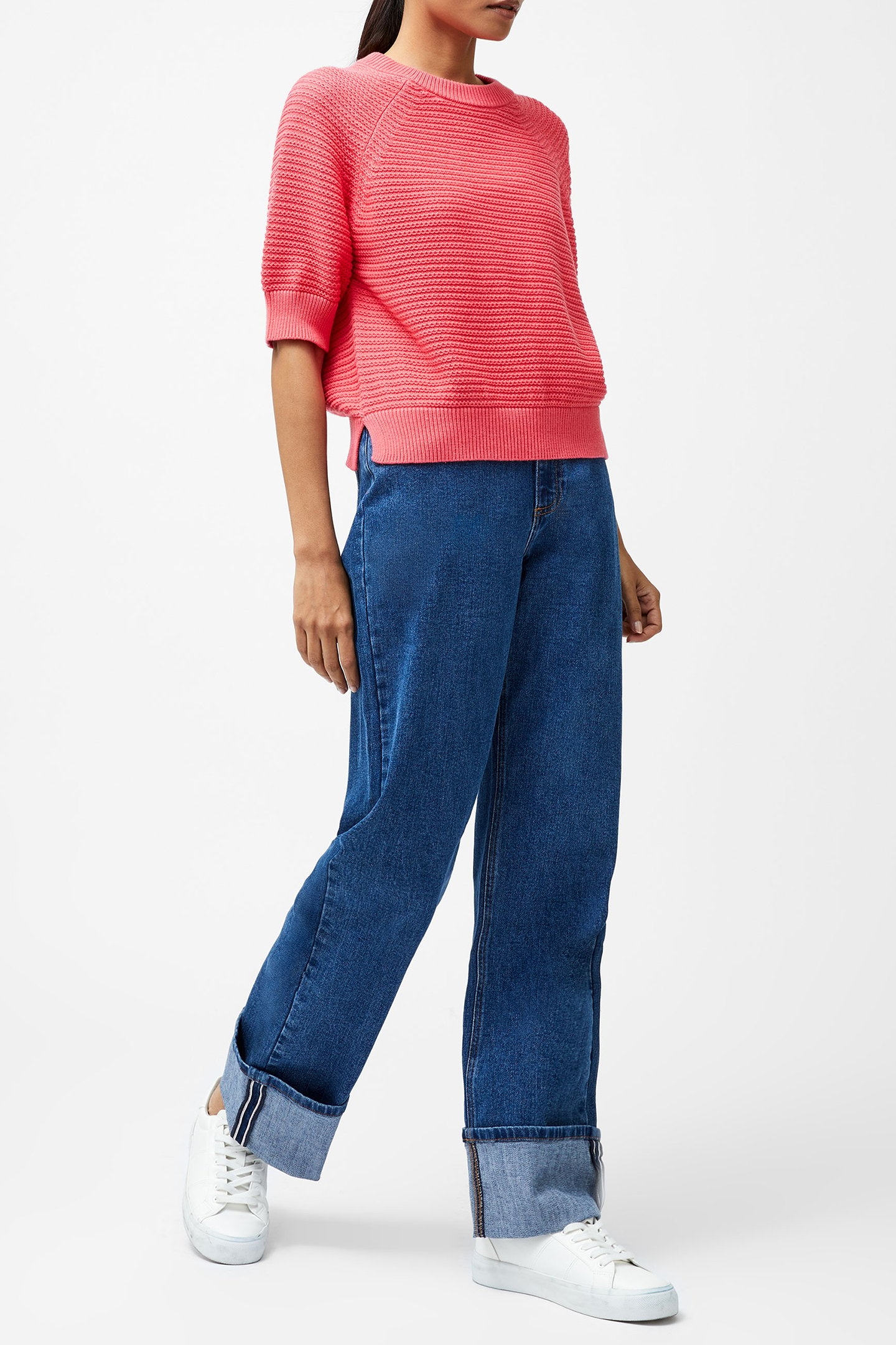 LILY SS HIGH NECK TOP RASPBERRY PINK 3