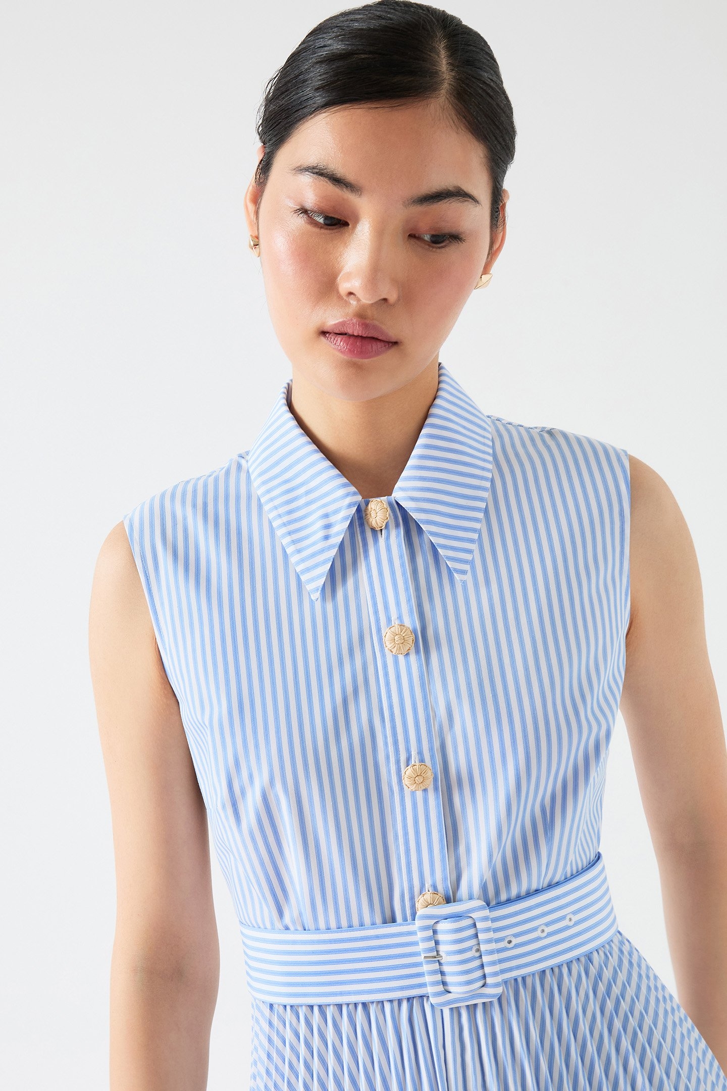 DR HALLY FLOWER STRIPE DR BLUE 4