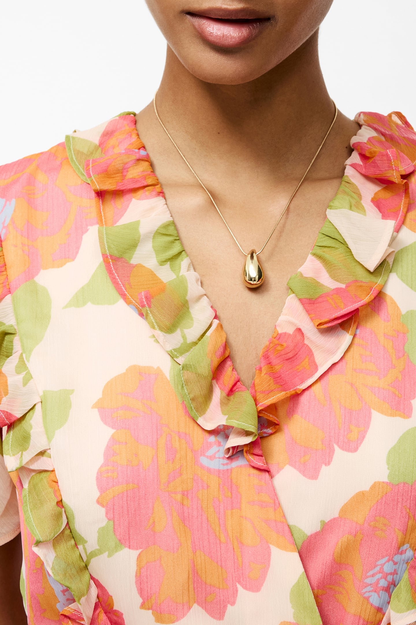 LOUISA HALLIE CRINKLE BLOUSE ORANGE MULTI 3