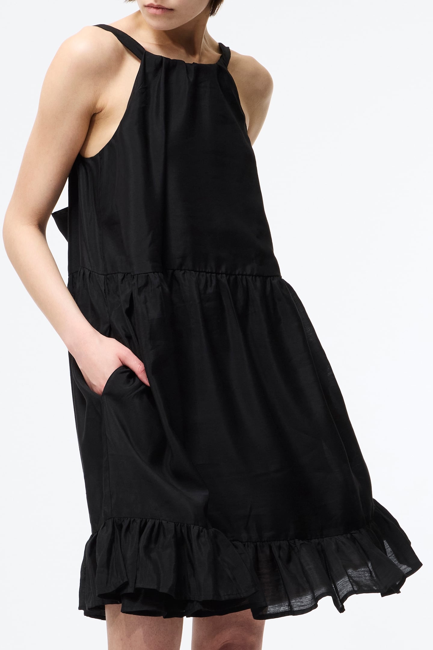 HOLLAND TIERED DRESSS BLACK 1