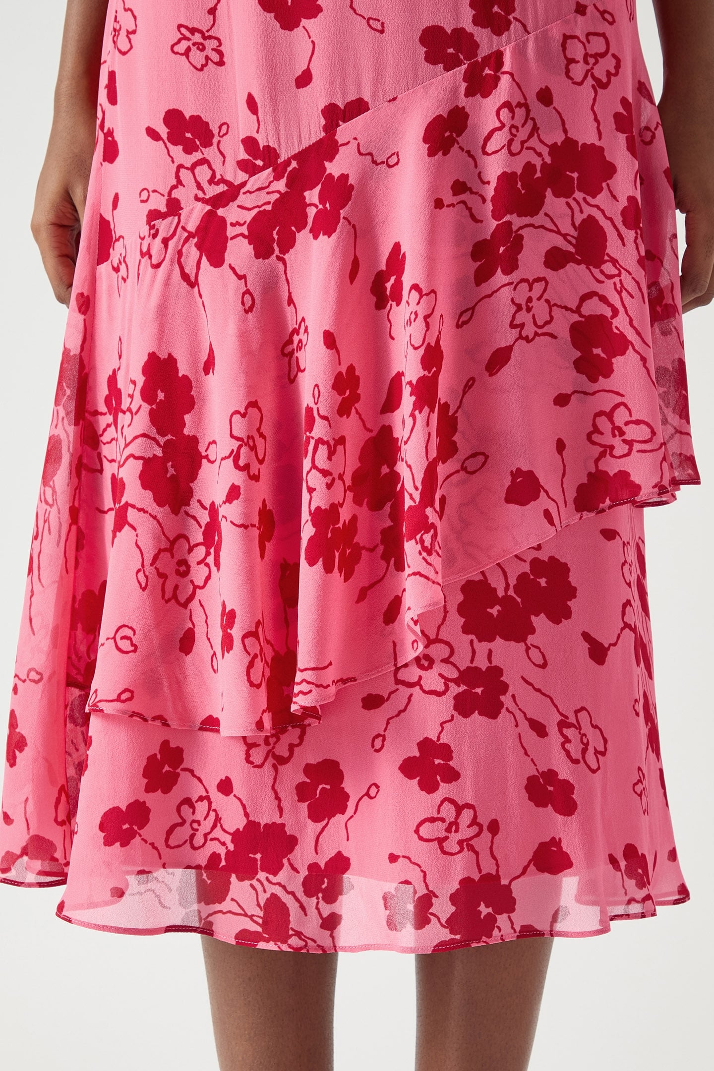 SK RHODA TIERED SKIRT PINK 3