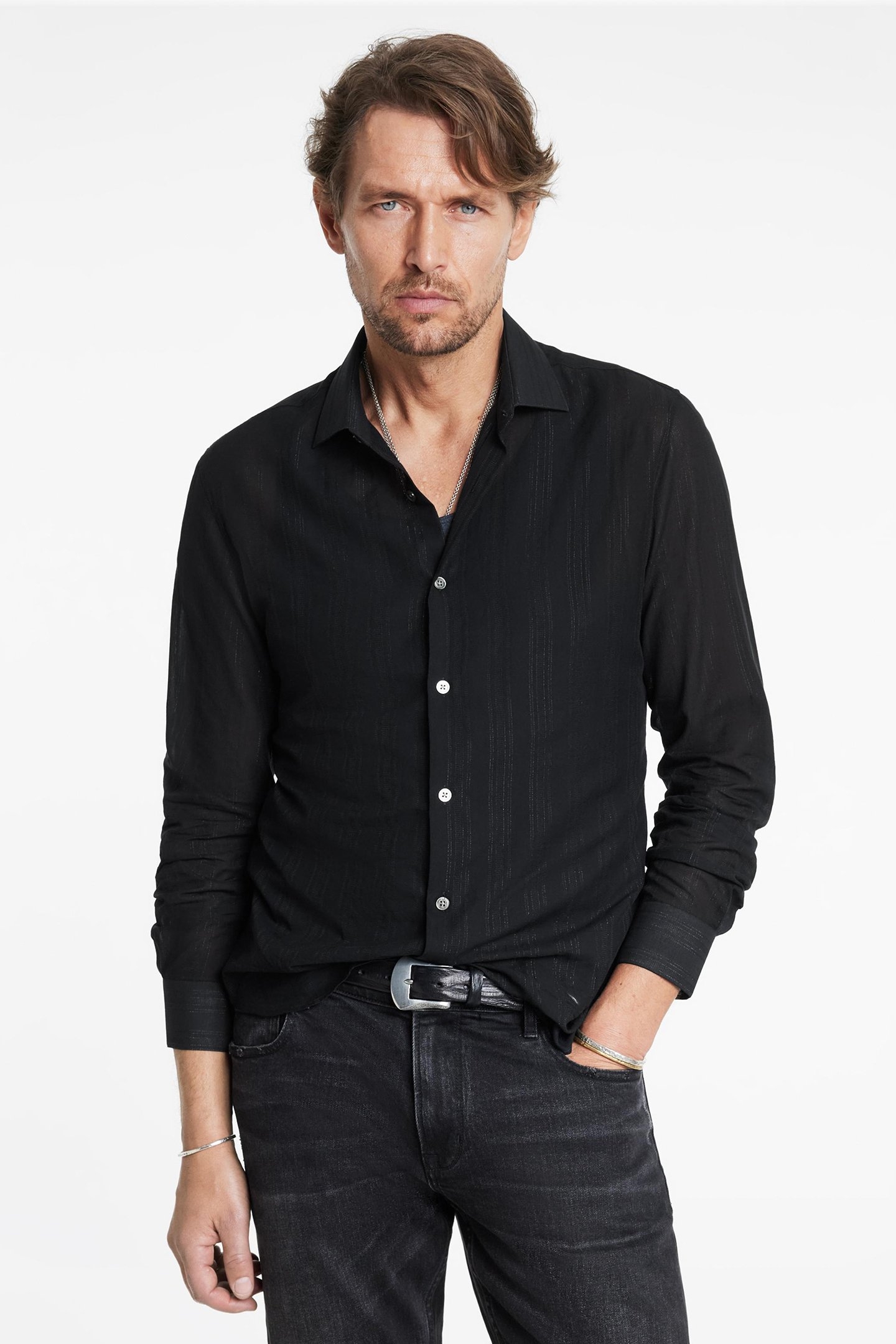 SLIM FIT STELLA COLLAR COLLECTION DRESS BLACK 1