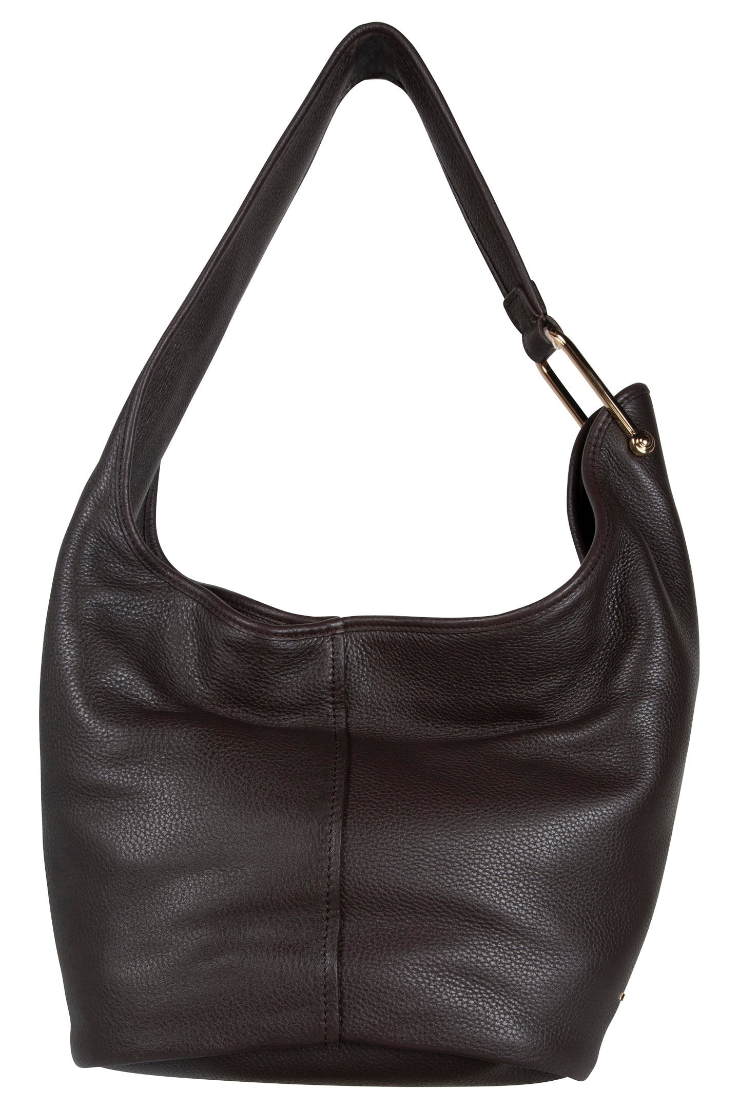 MEDIUM HOBO SHOULDER BAG IN CHOCOLATE 2