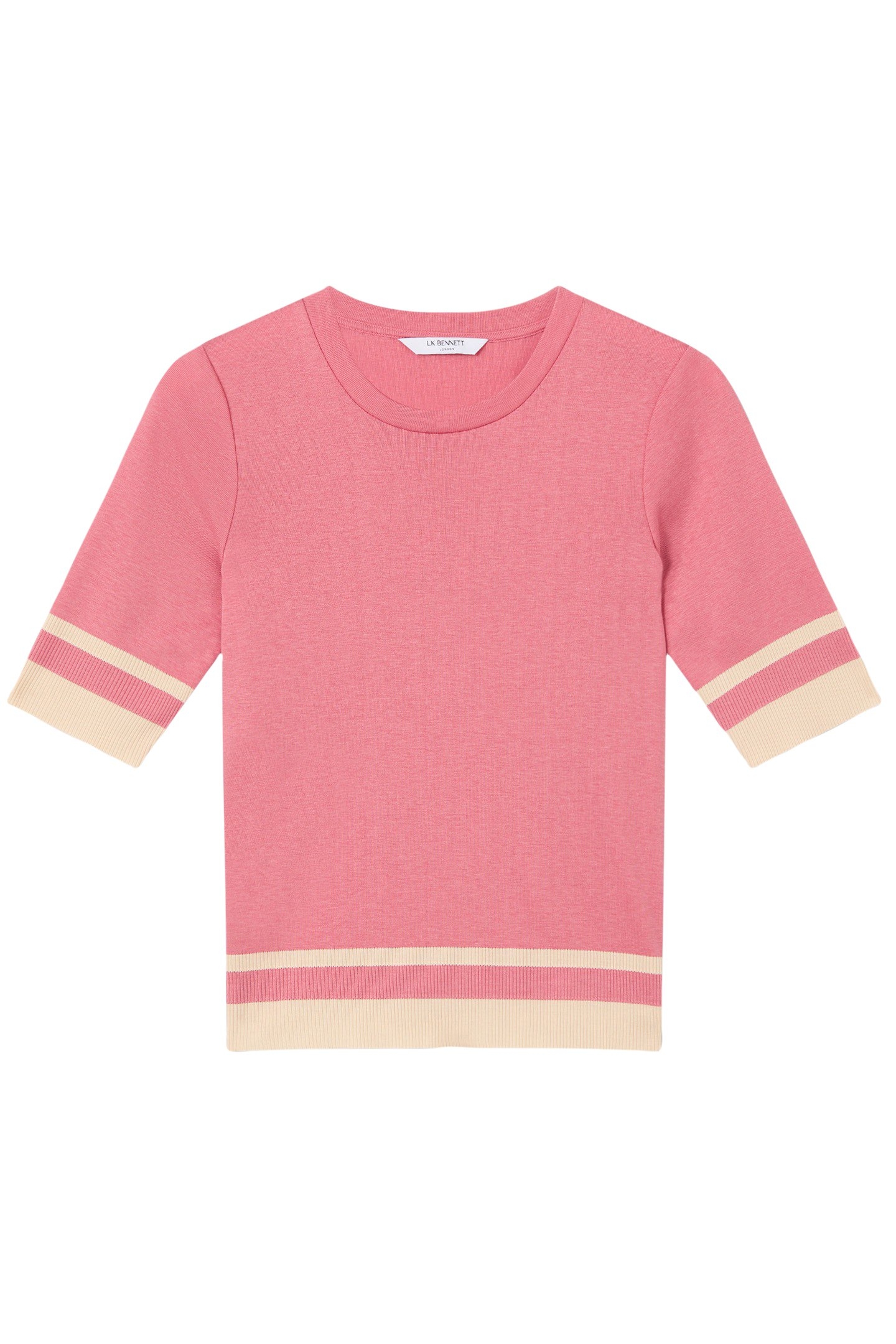 TJ MICHA STRIPE TOP PINK 4