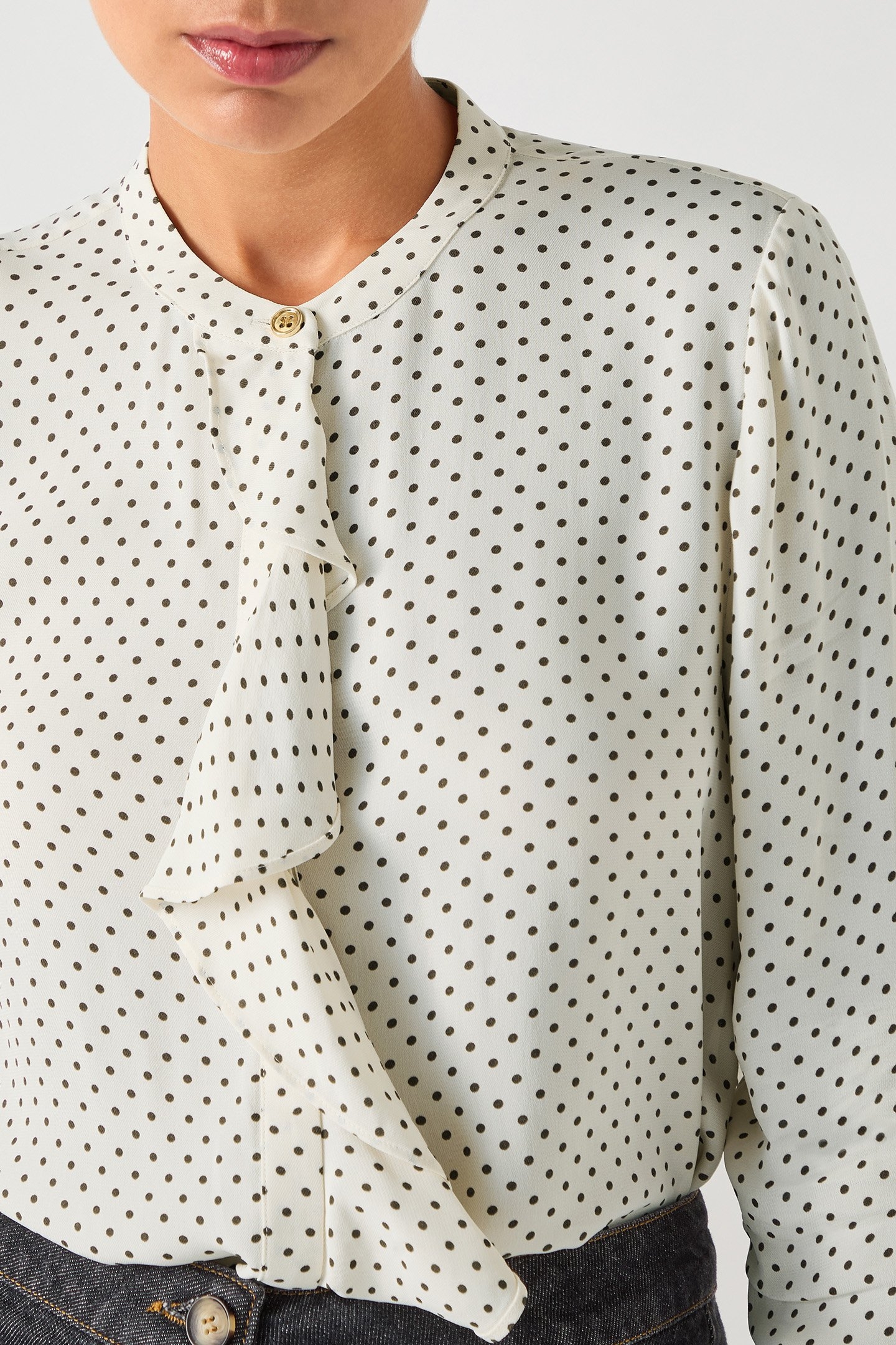 TW CODY POLKA DOT BOUSE CREAM 3