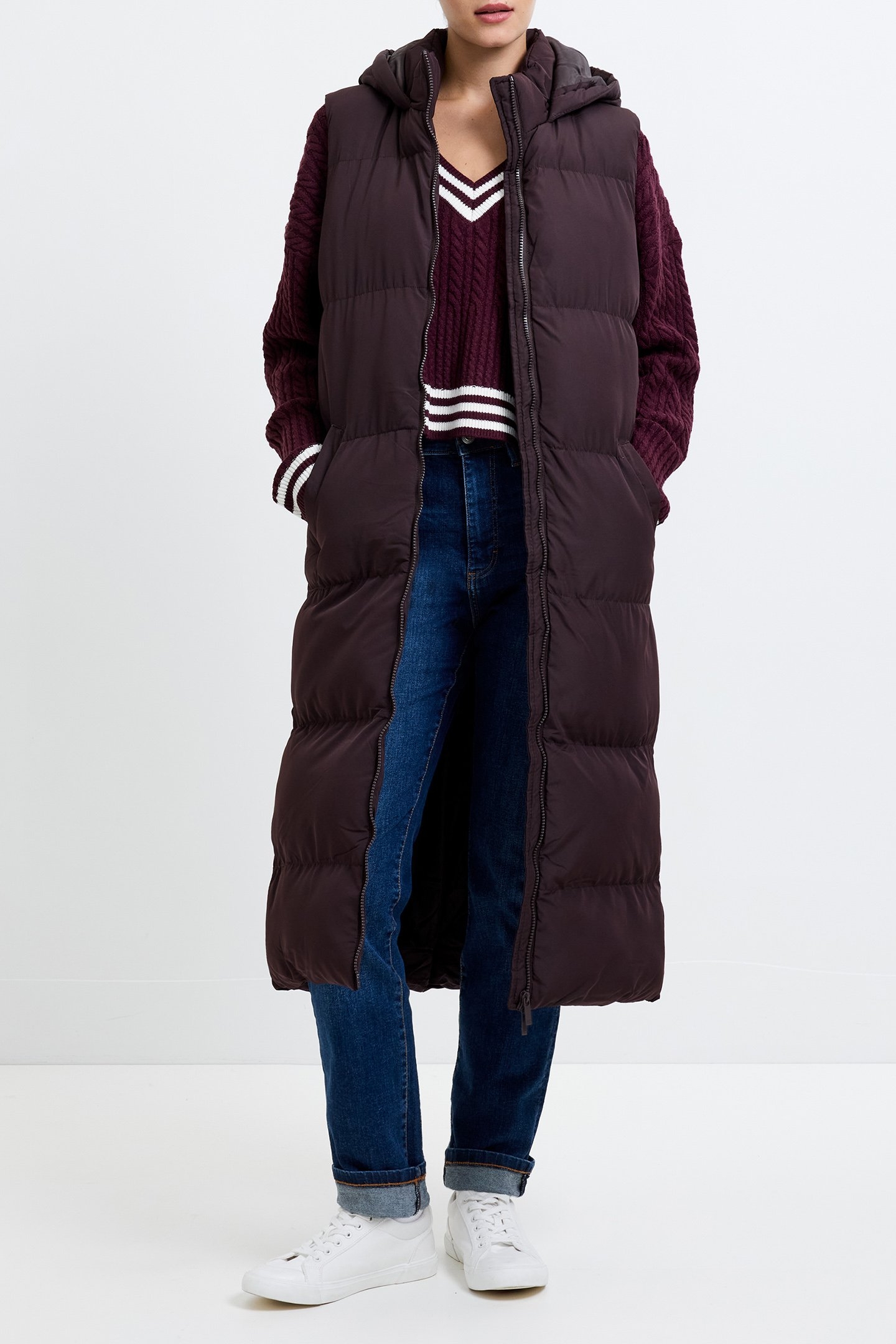 ROW GILET L CHOCOLATE 4