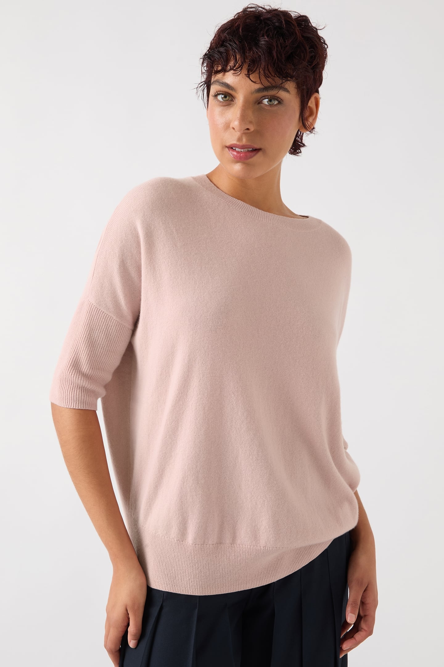 TK MARA KNIT T-SHIRT LIGHT PINK 1