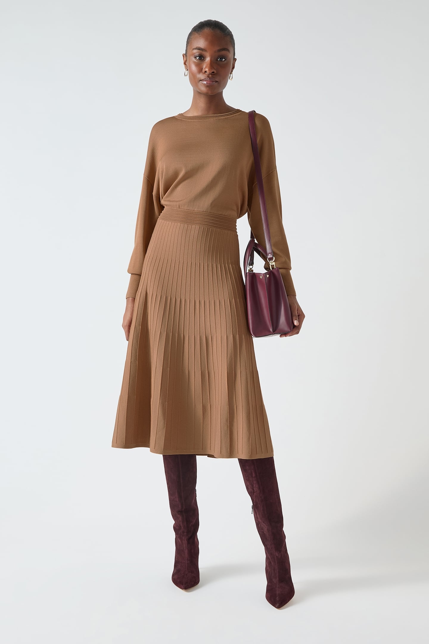 DR BLAKELY KNIT DRESS CAMEL 1