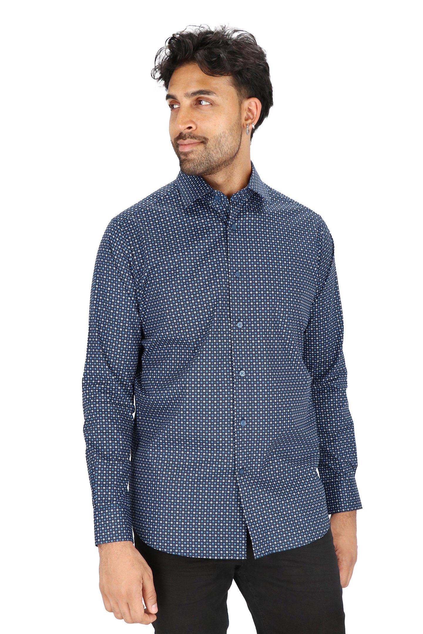 DRESS SHIRT NAVY 3