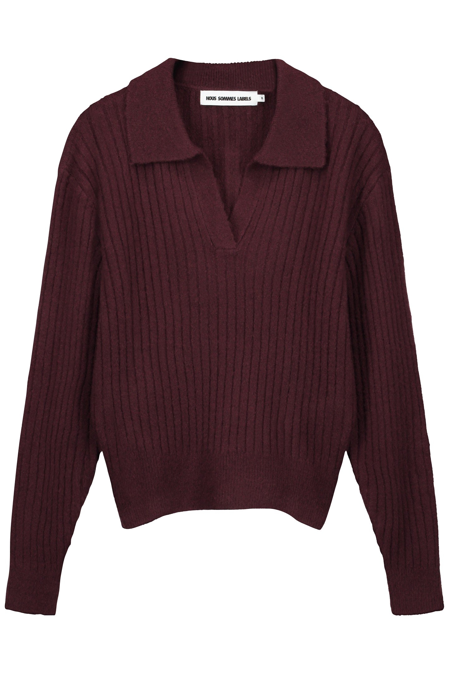 NOUS SOMMES LABELS – MILA POLO PULLOVER BURGUNDY 1