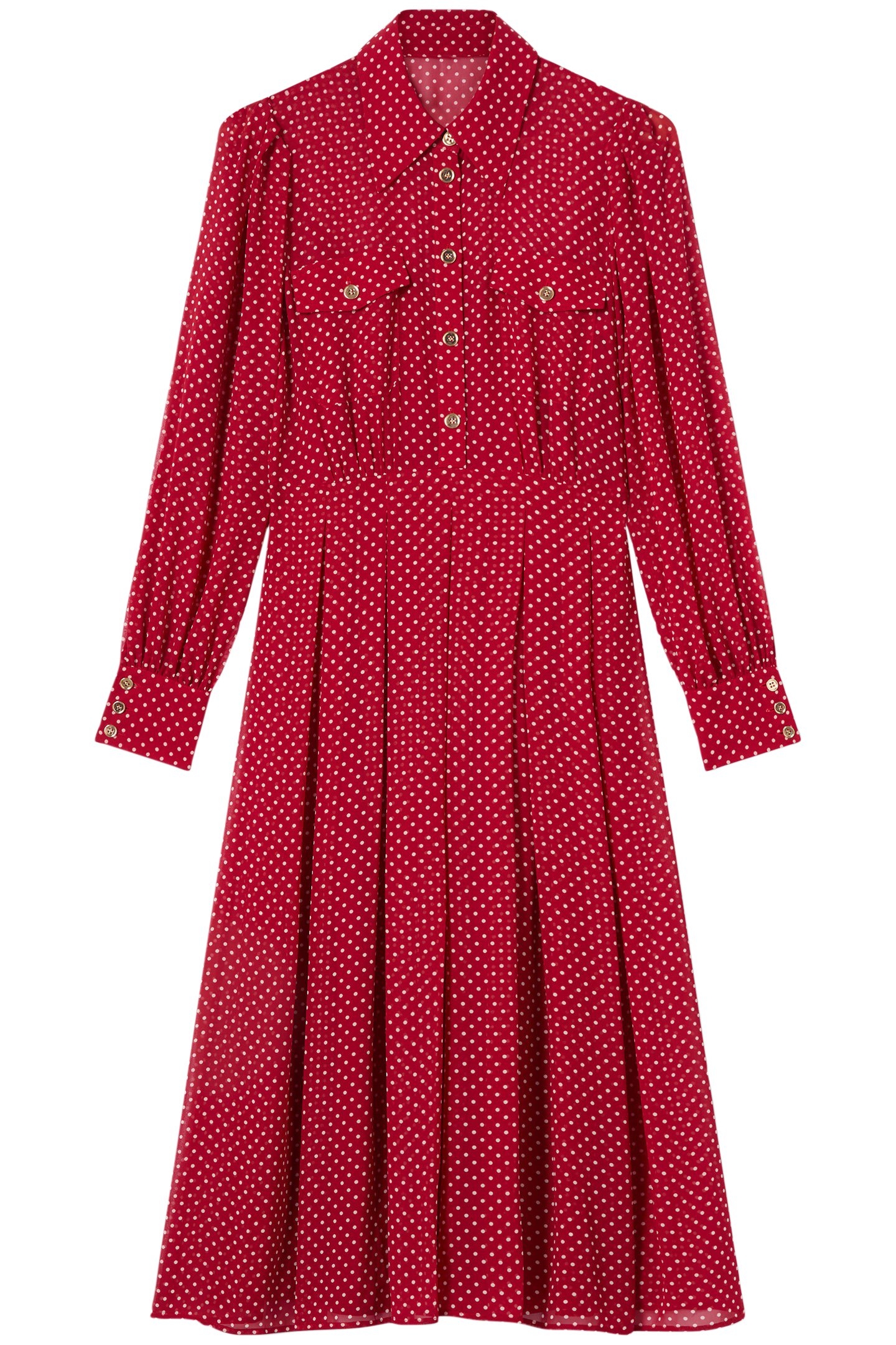 DR CODY POLKA DOT DRESS RED 4