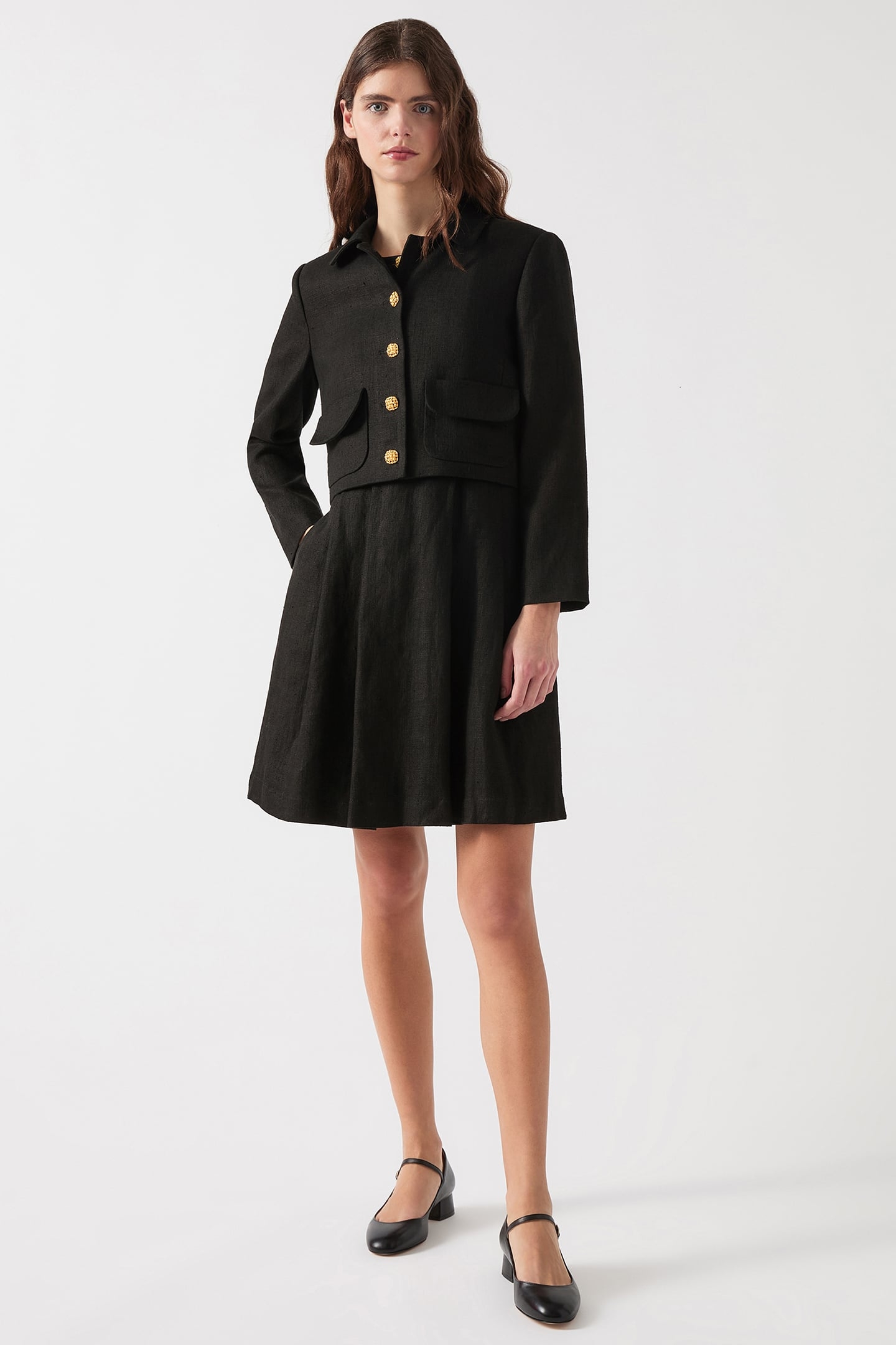JK LYDIA LINEN JACKET BLACK 1