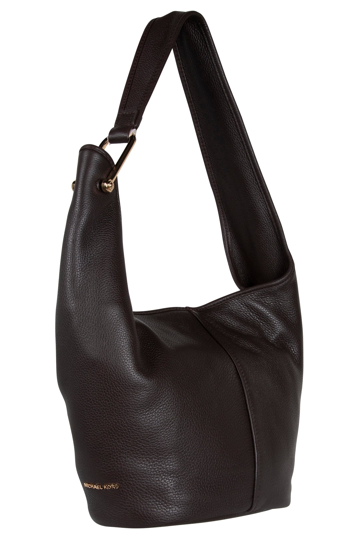 MEDIUM HOBO SHOULDER BAG IN CHOCOLATE 4