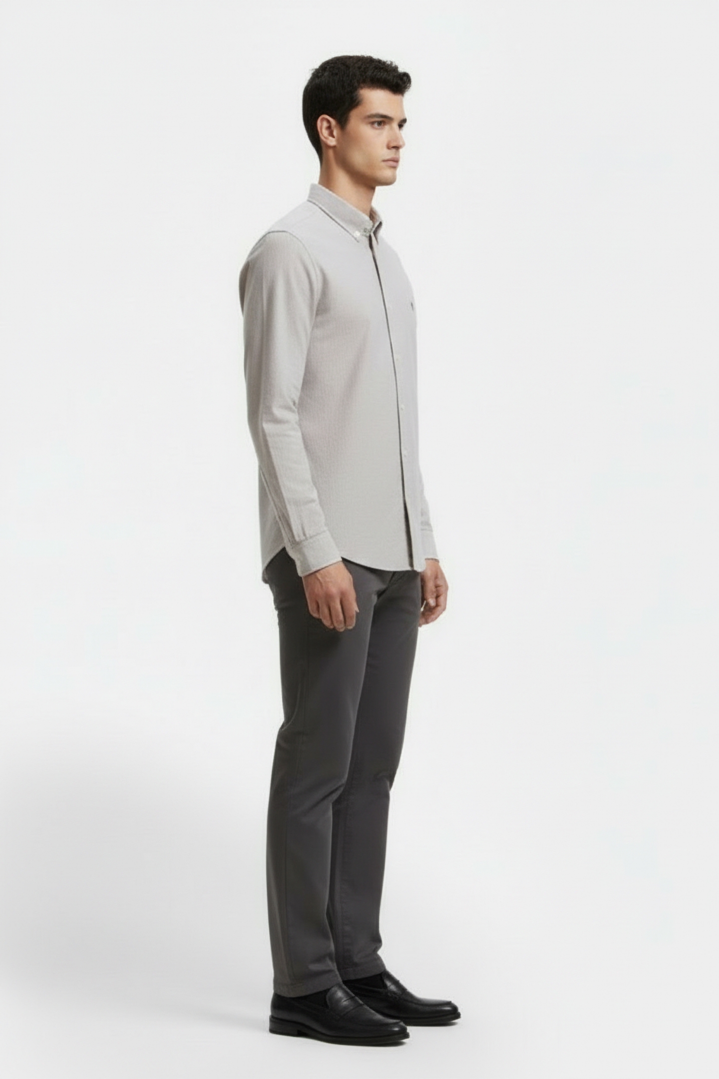 OXFORD LONG SLEEVE SHIRT STONE 4