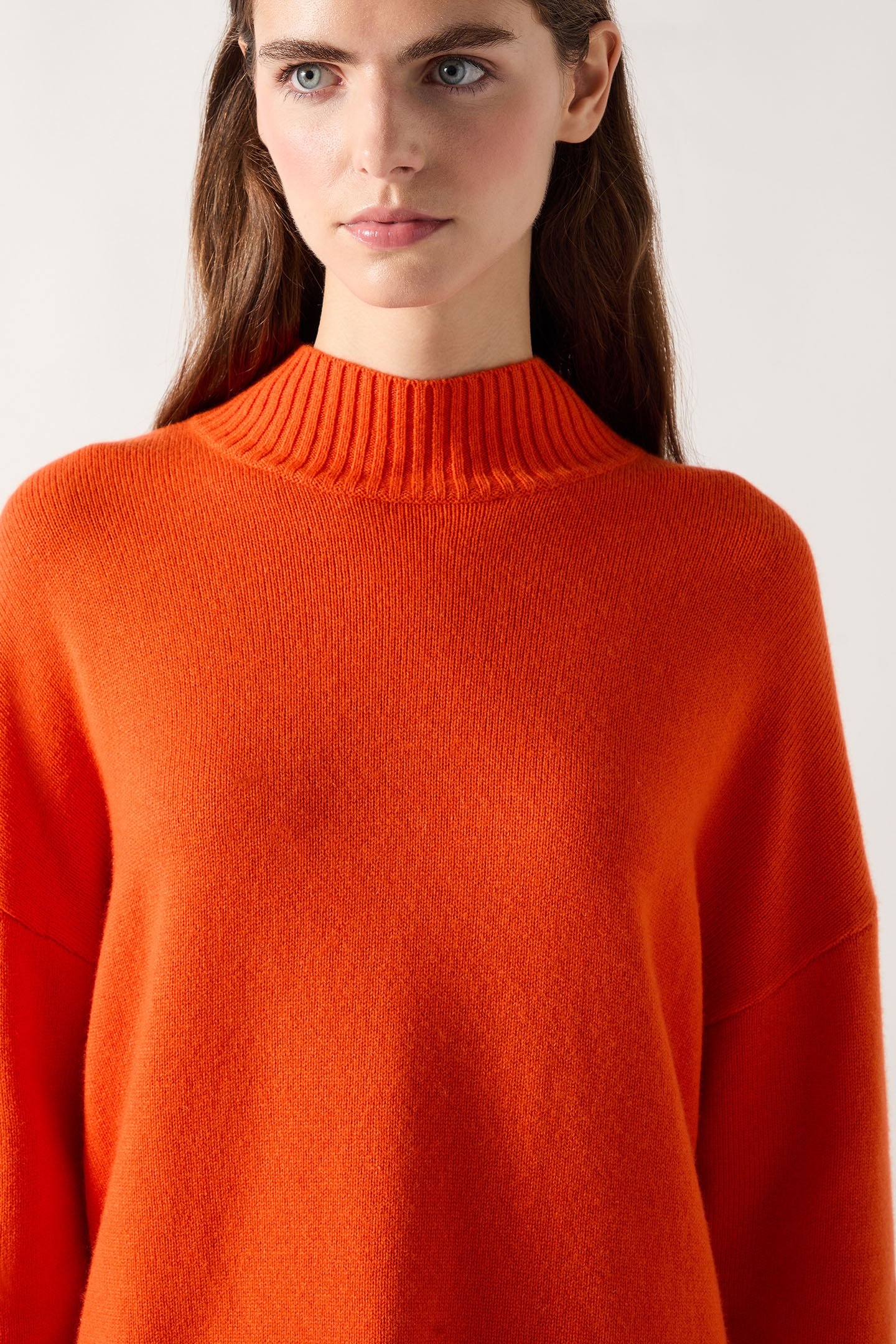 TK LEIGH HIGH NECK JUMPER BRIGHT ORANGE 4