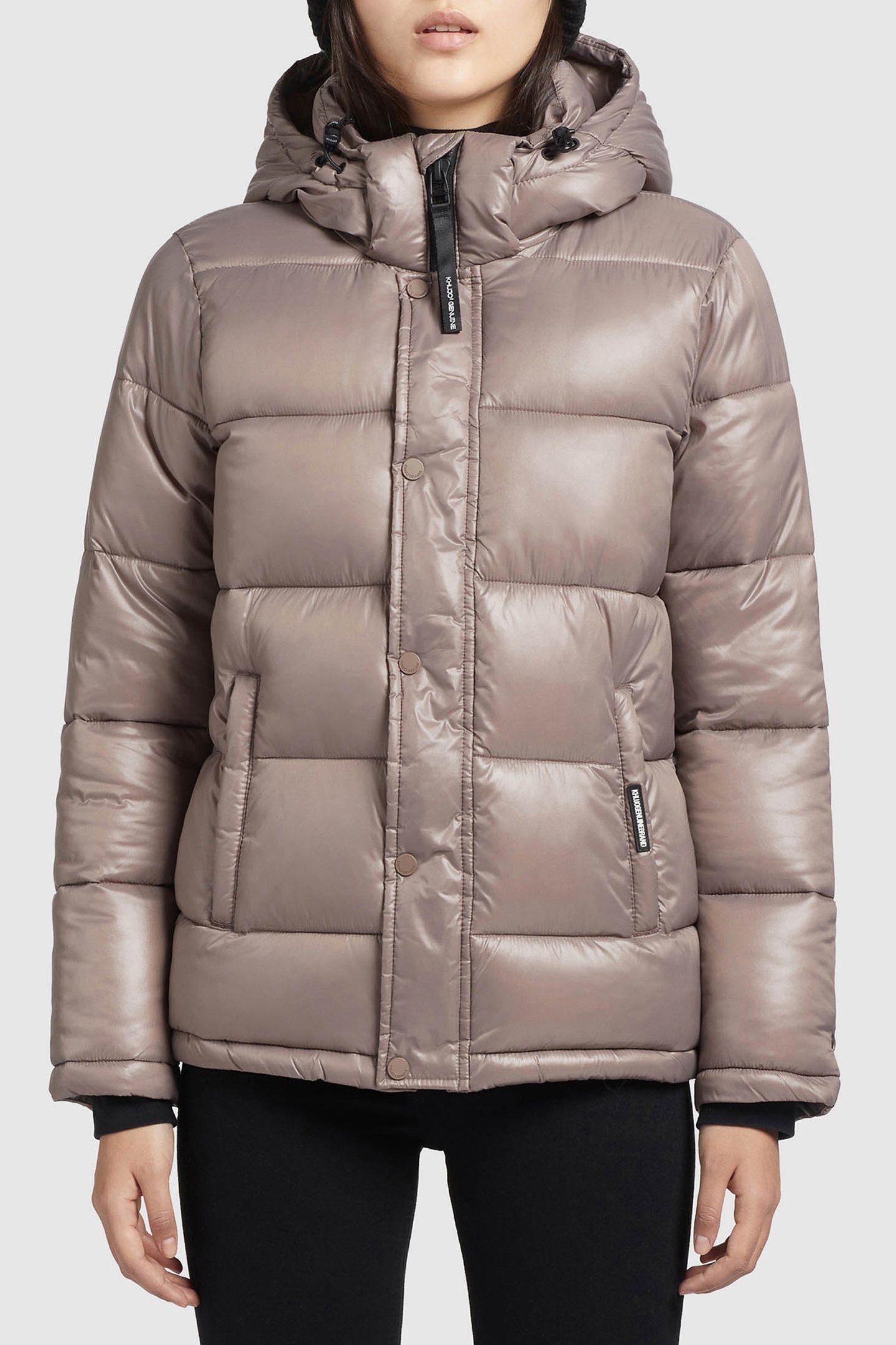 GERDA SHINY HIGH SHINE TAUPE GREY 1