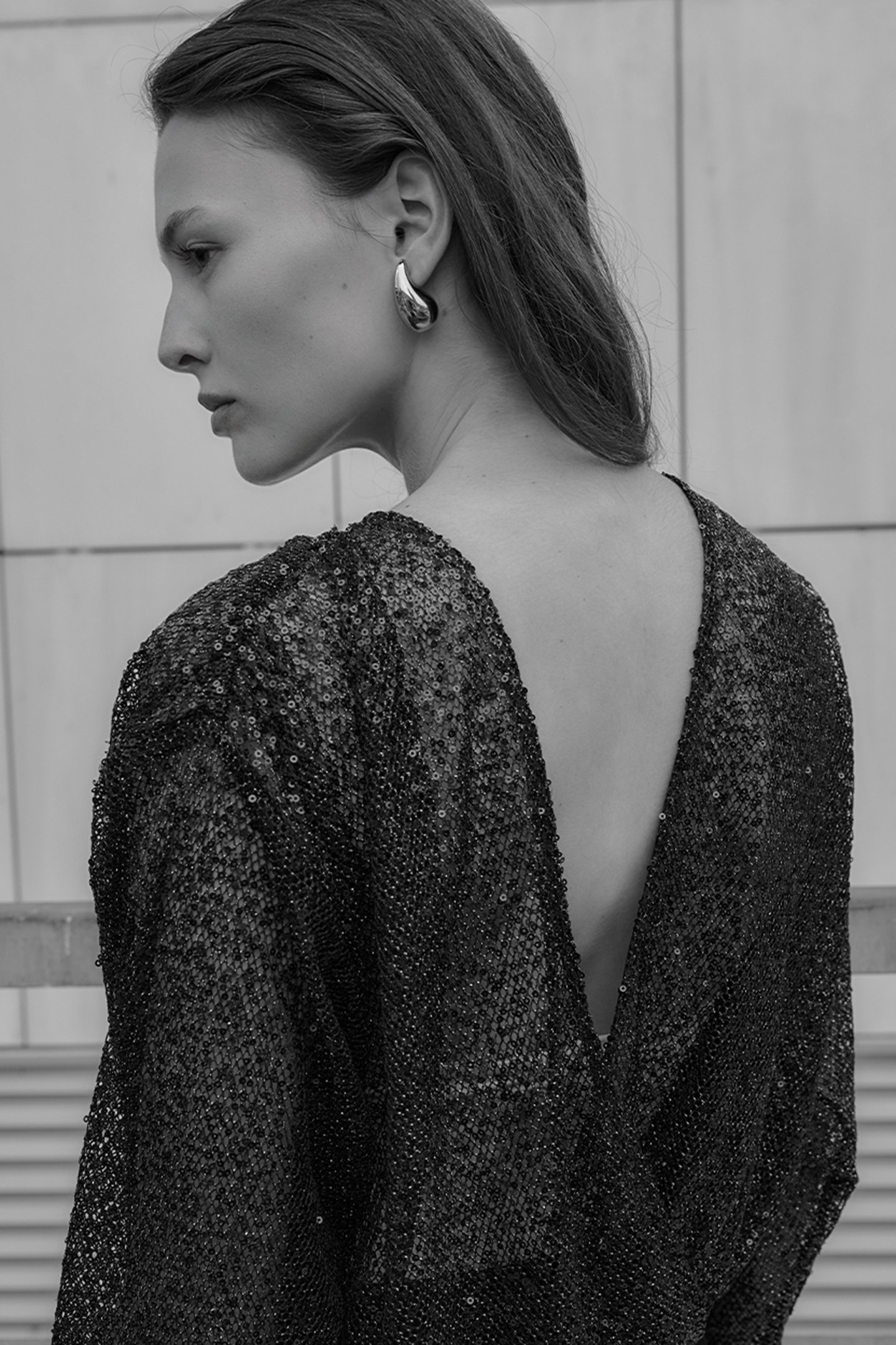 CRAZYABOUT SEQUINS CARDIGAN RAVEN 2