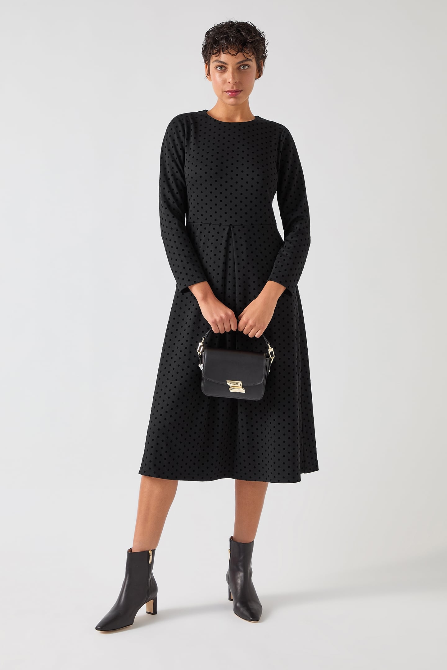 DR MARIM SPOT PONTE DRESS BLACK 1