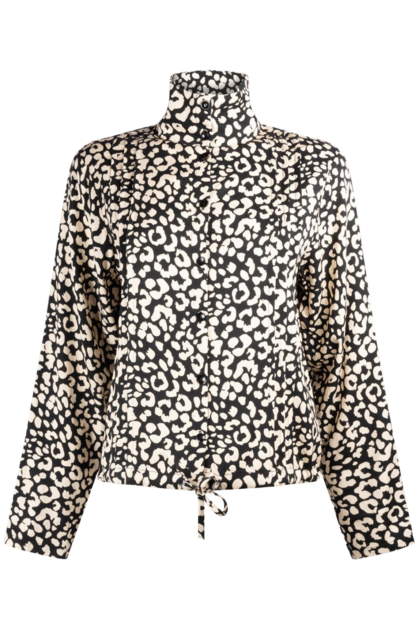 JUNE ANIMAL BLACK SHIRT LONG SLEEVE ANIMAL BLACK WHITE 3