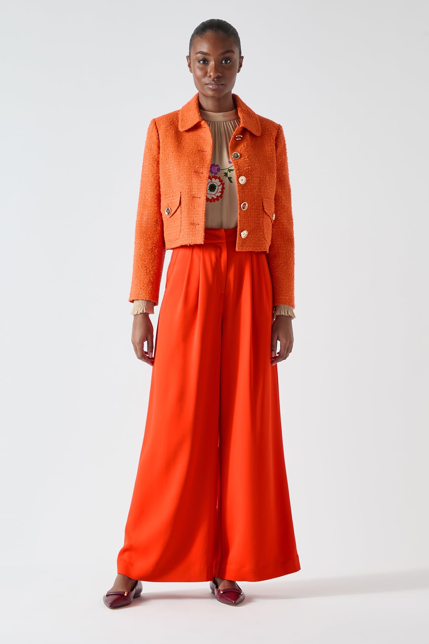 JK VITA TWEED JACKET BRIGHT ORANGE 1