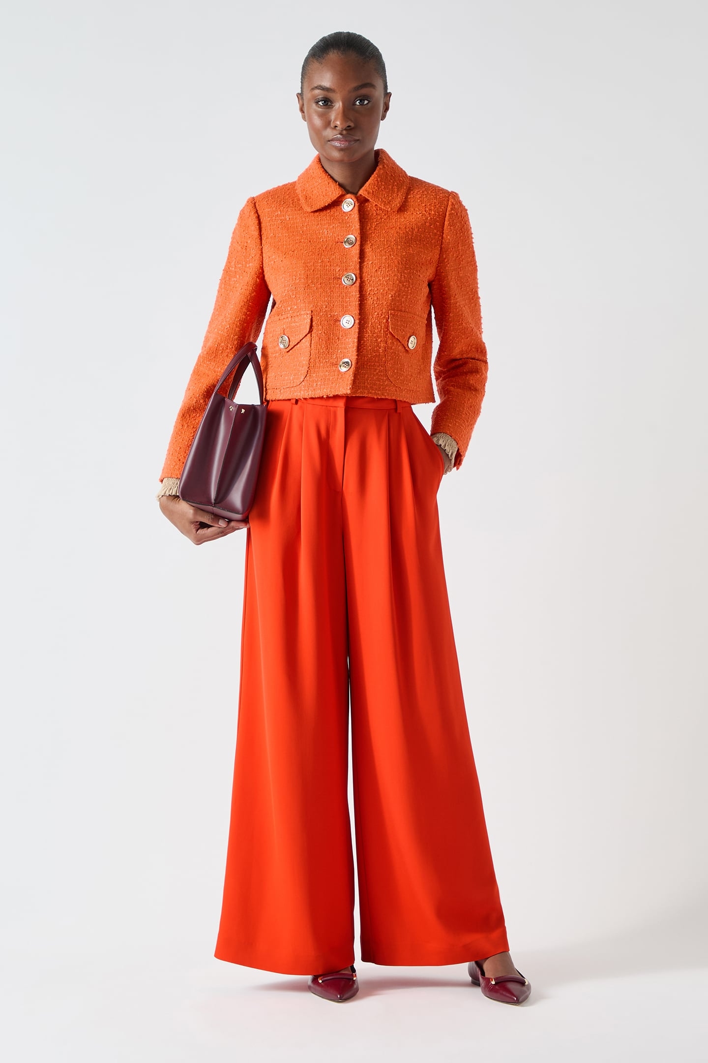 JK VITA TWEED JACKET BRIGHT ORANGE 4