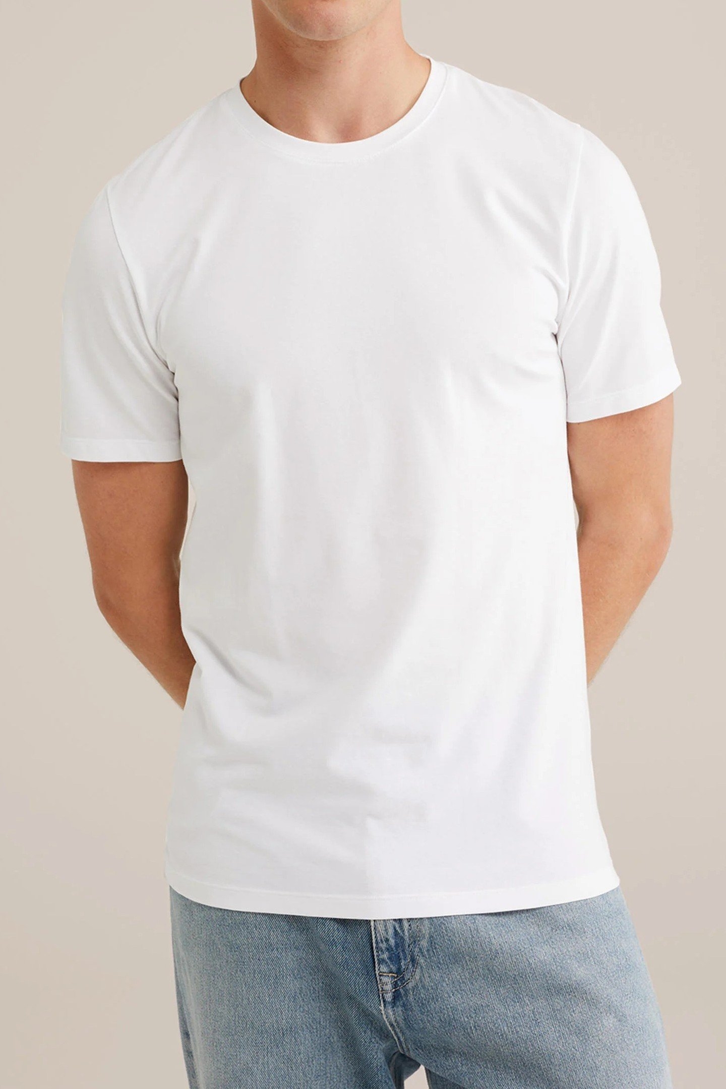 PREMIUM - STRETCH T-SHIRT - 4-PACK WHITE 1
