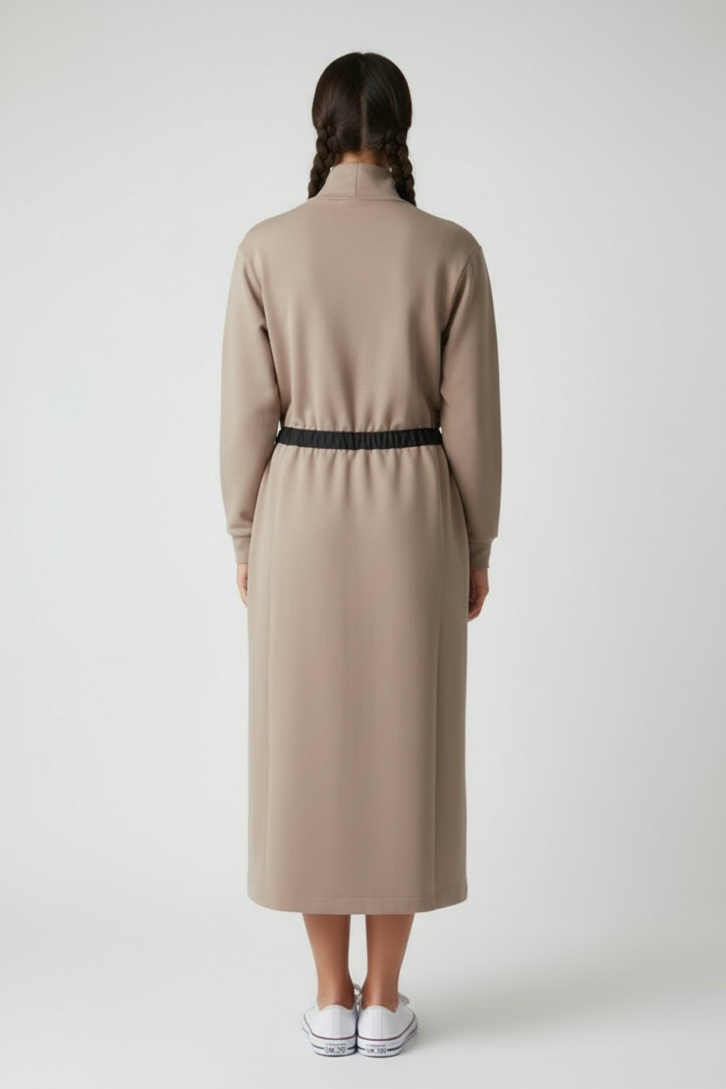 ZAFIROALF DRESS DARK SAND 2